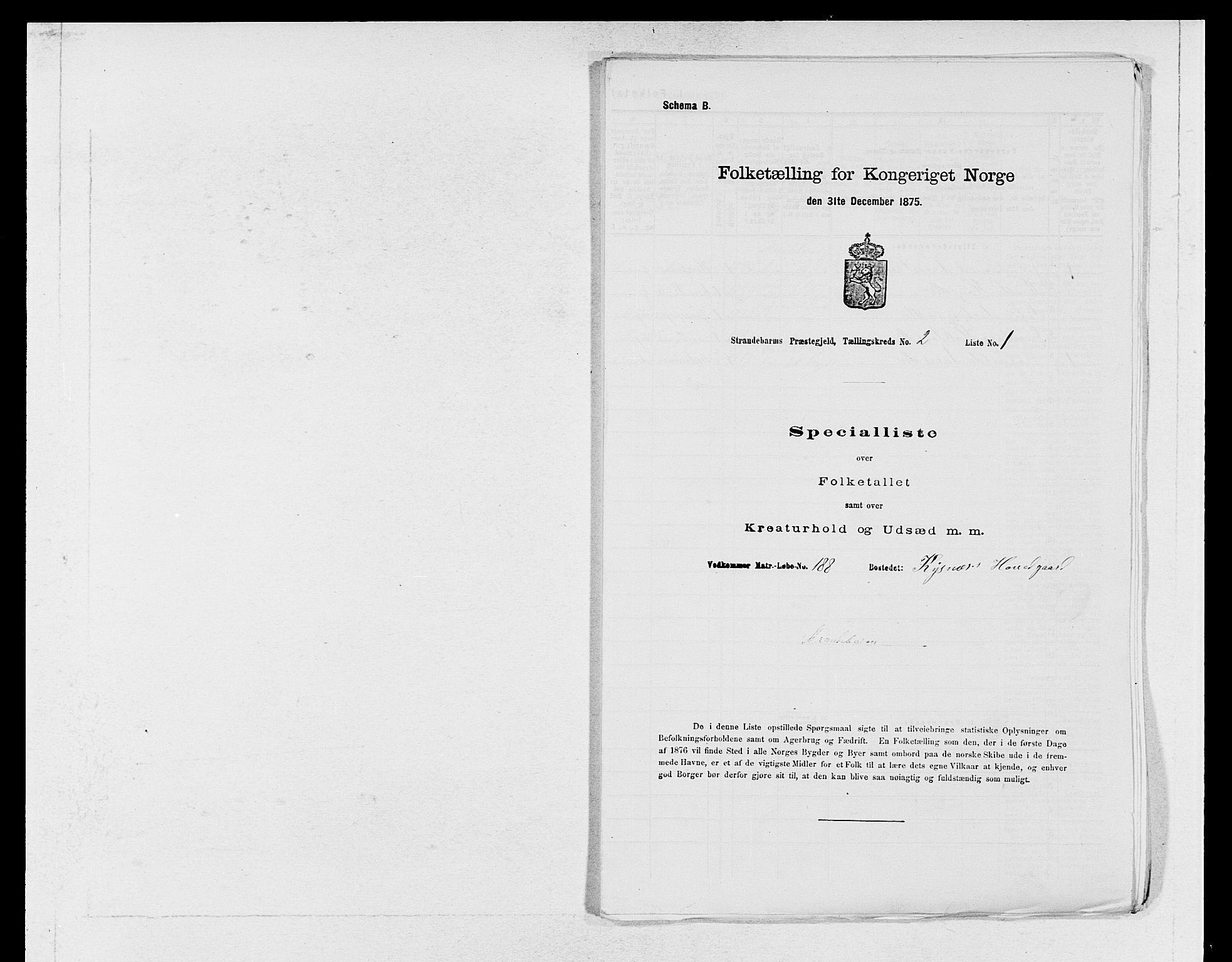 SAB, 1875 census for 1226P Strandebarm, 1875, p. 177