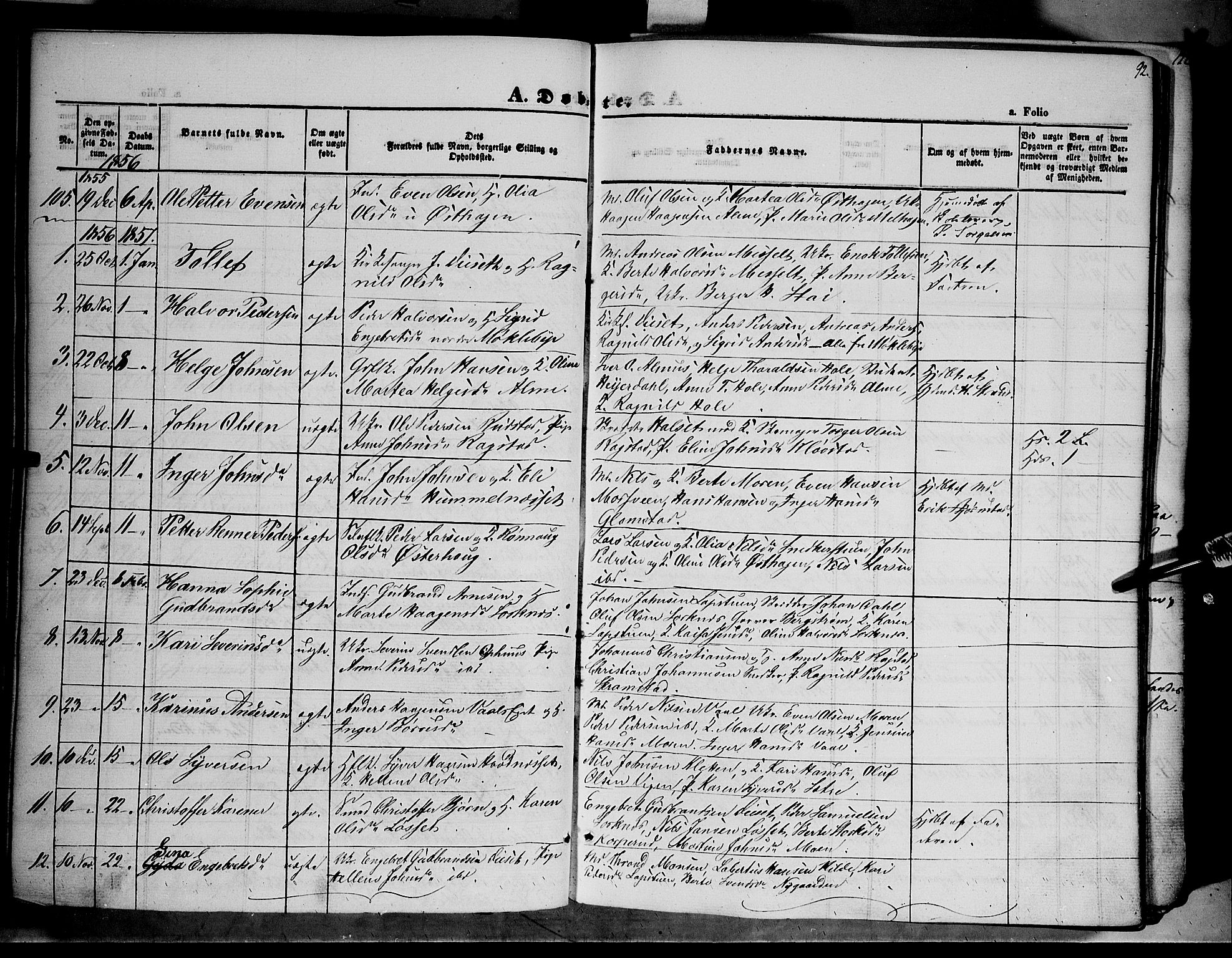 Åmot prestekontor, Hedmark, SAH/PREST-056/H/Ha/Haa/L0006: Parish register (official) no. 6, 1842-1861, p. 92