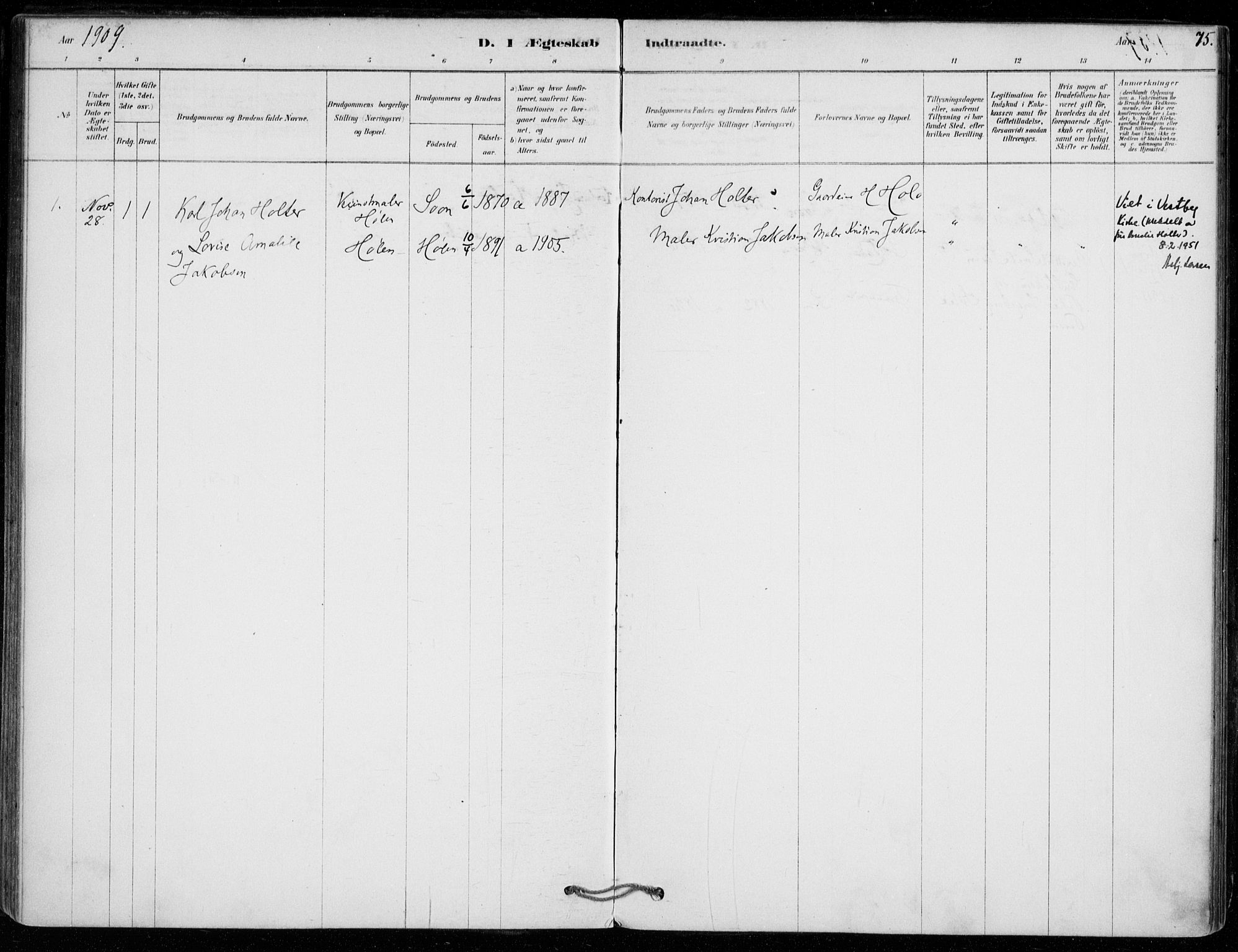 Vestby prestekontor Kirkebøker, SAO/A-10893/F/Fe/L0001: Parish register (official) no. V 1, 1878-1931, p. 75