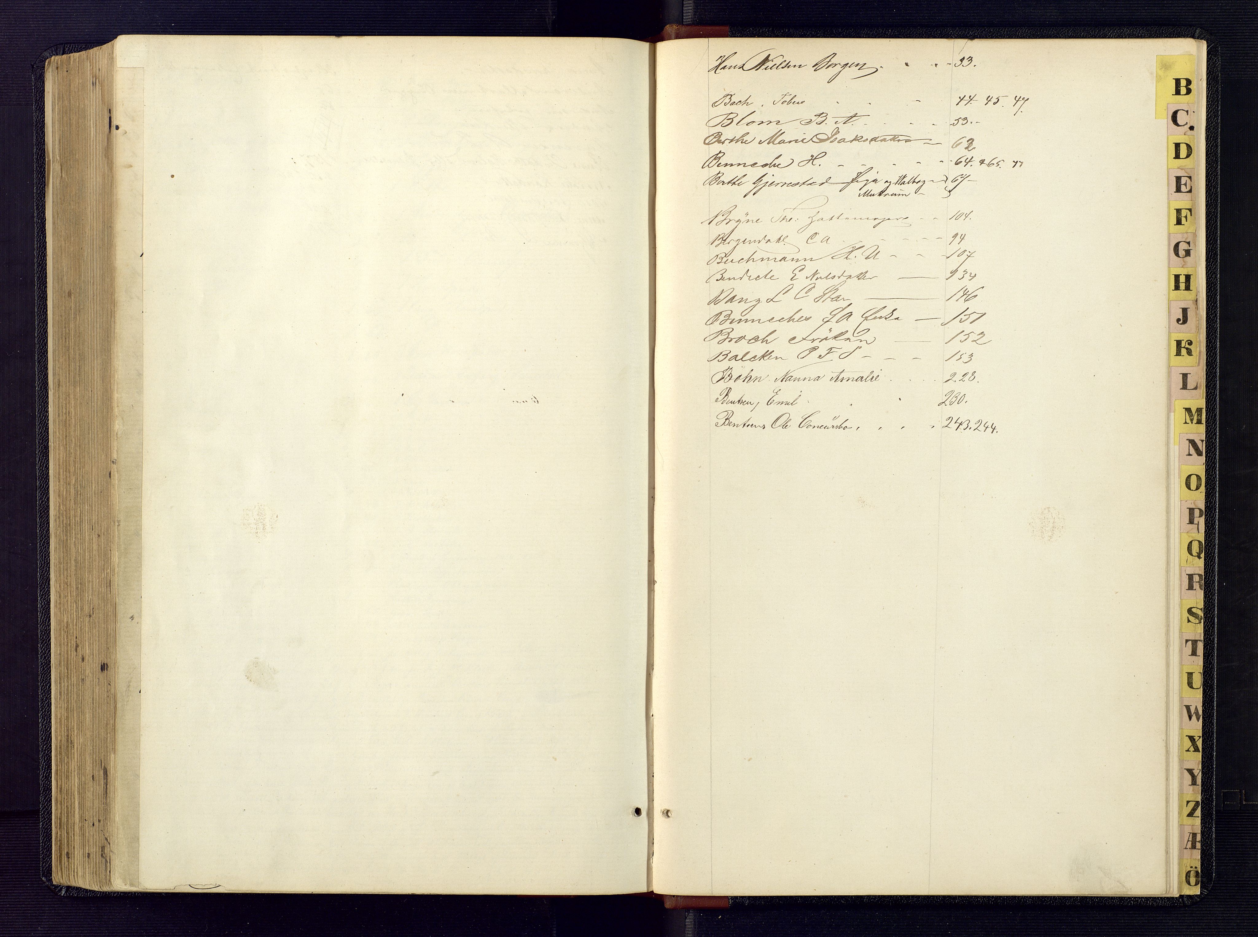 Kristiansand byrett, SAK/1223-0001/H/Hc/L0029: Skifteregistreringsprotokoll nr. 1, med register, 1858-1867