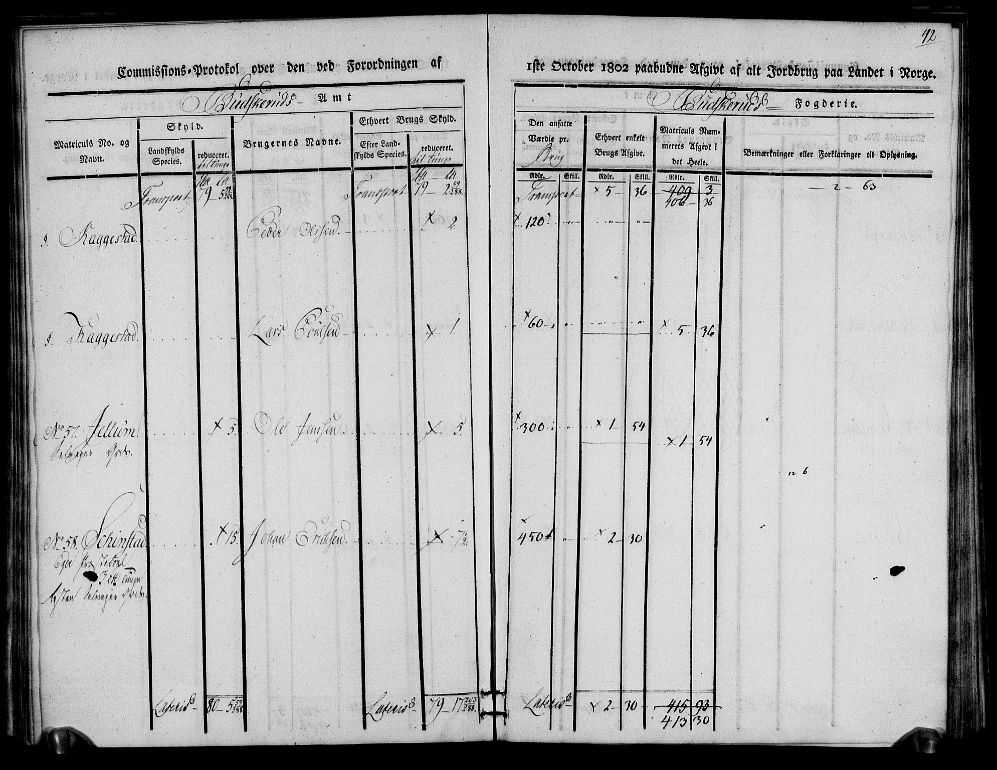 Rentekammeret inntil 1814, Realistisk ordnet avdeling, AV/RA-EA-4070/N/Ne/Nea/L0059: Buskerud fogderi. Kommisjonsprotokoll for Modum prestegjeld, 1803, p. 42