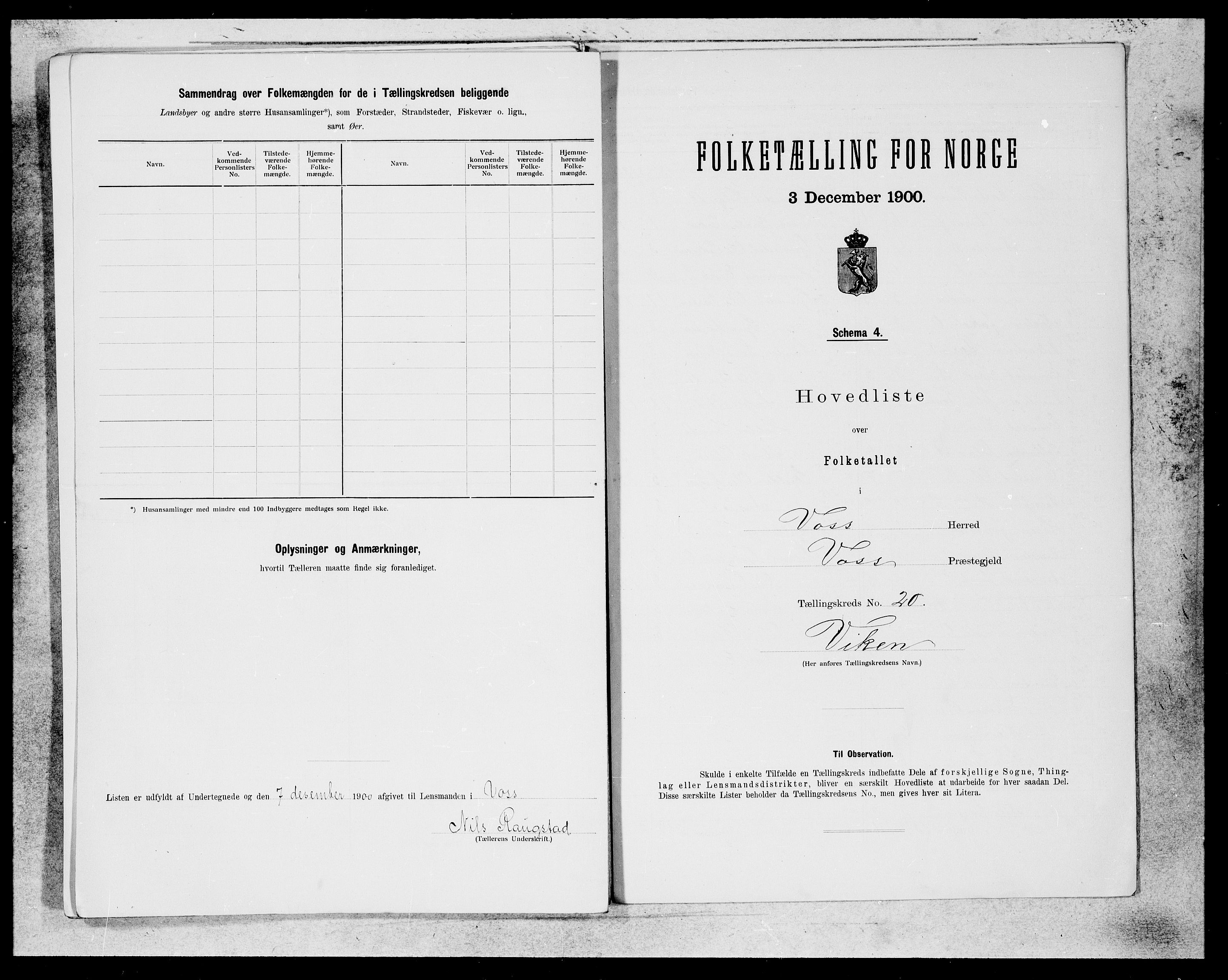 SAB, 1900 census for Voss, 1900, p. 41