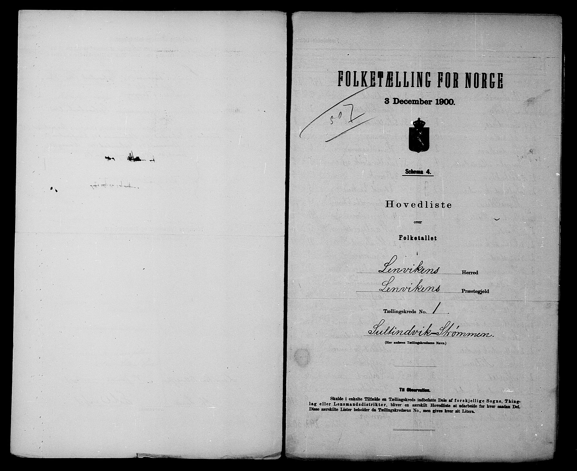 SATØ, 1900 census for Lenvik, 1900, p. 5