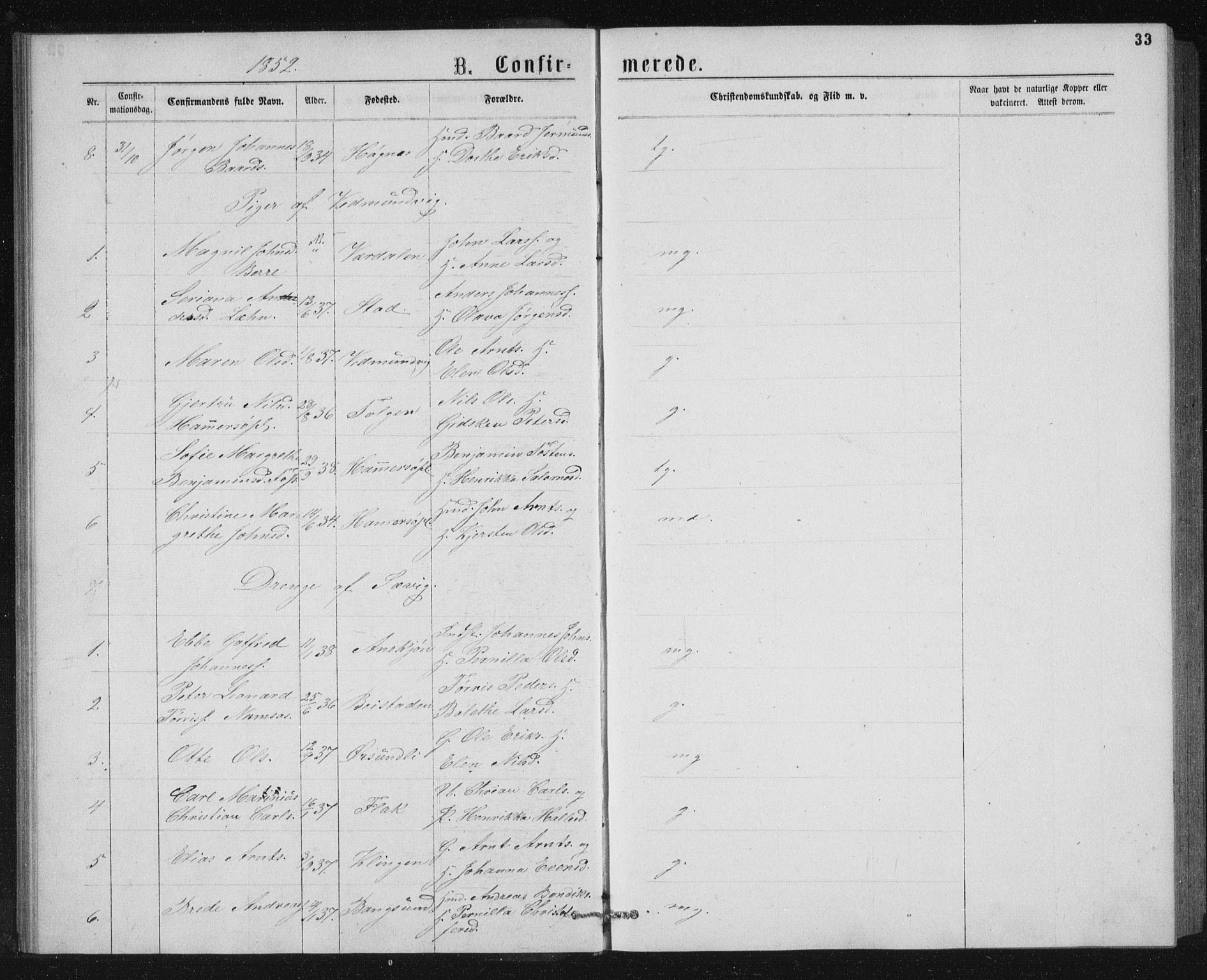Ministerialprotokoller, klokkerbøker og fødselsregistre - Nord-Trøndelag, SAT/A-1458/768/L0567: Parish register (official) no. 768A02, 1837-1865, p. 33