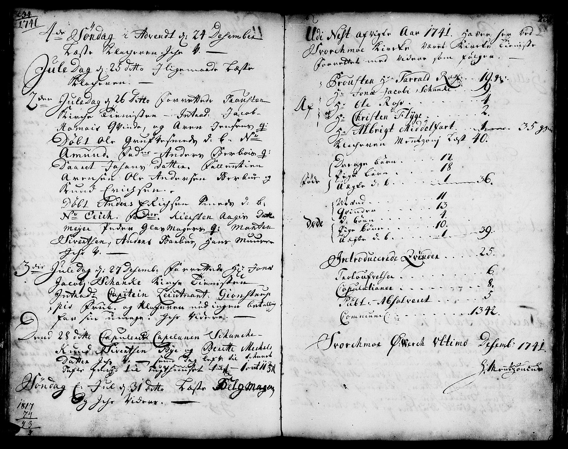 Ministerialprotokoller, klokkerbøker og fødselsregistre - Sør-Trøndelag, SAT/A-1456/671/L0839: Parish register (official) no. 671A01, 1730-1755, p. 234-235