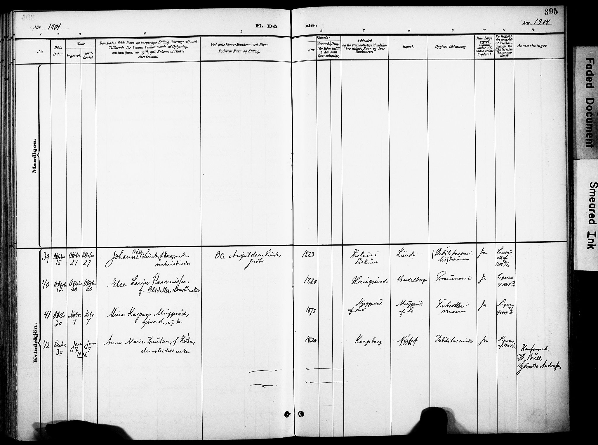 Eiker kirkebøker, AV/SAKO-A-4/F/Fb/L0003: Parish register (official) no. II 3, 1896-1942, p. 395