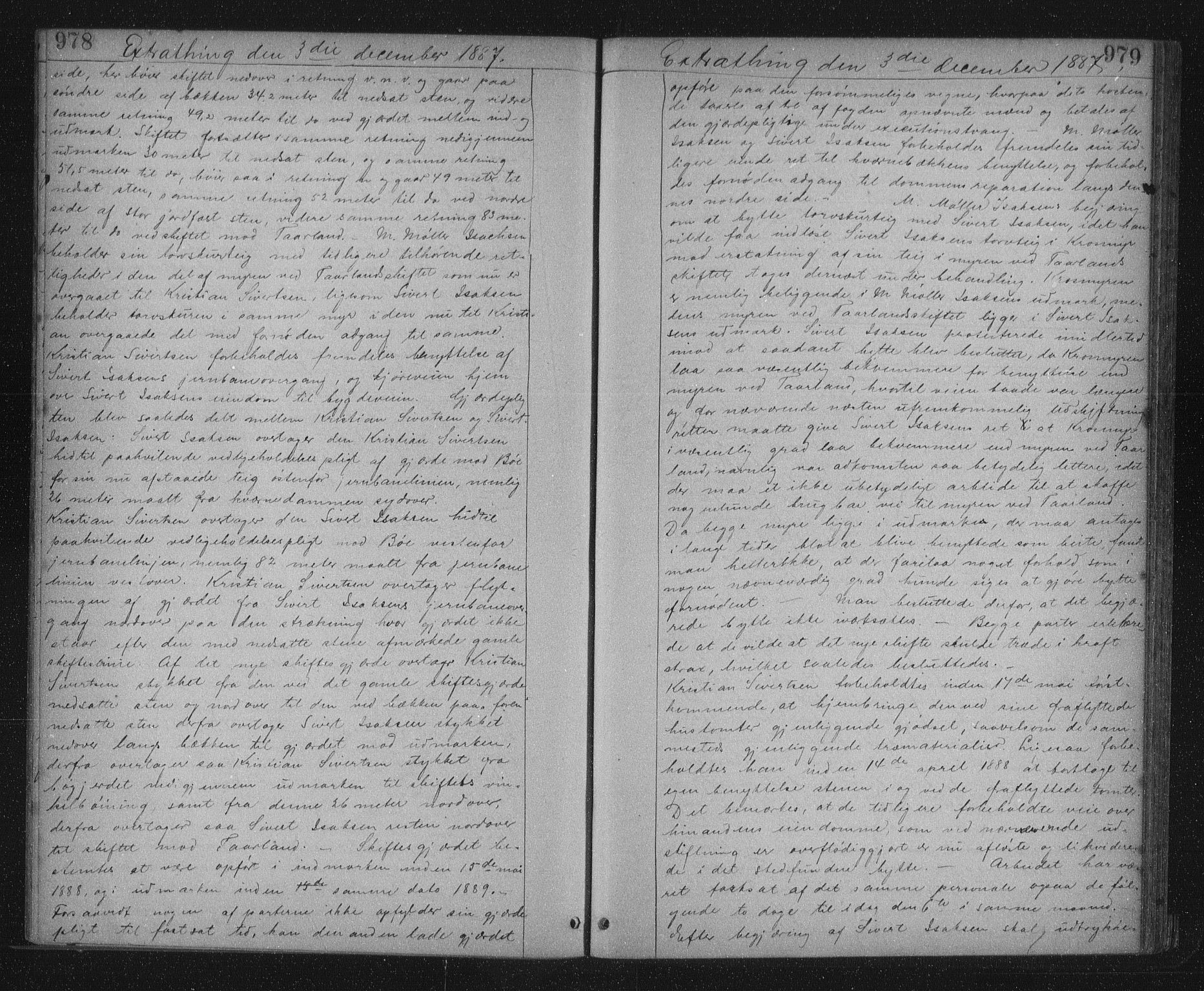 Jæren sorenskriveri, SAST/A-100310/01/4/41/41BF/L0009: Mortgage book no. 16, 1885-1888, p. 978-979