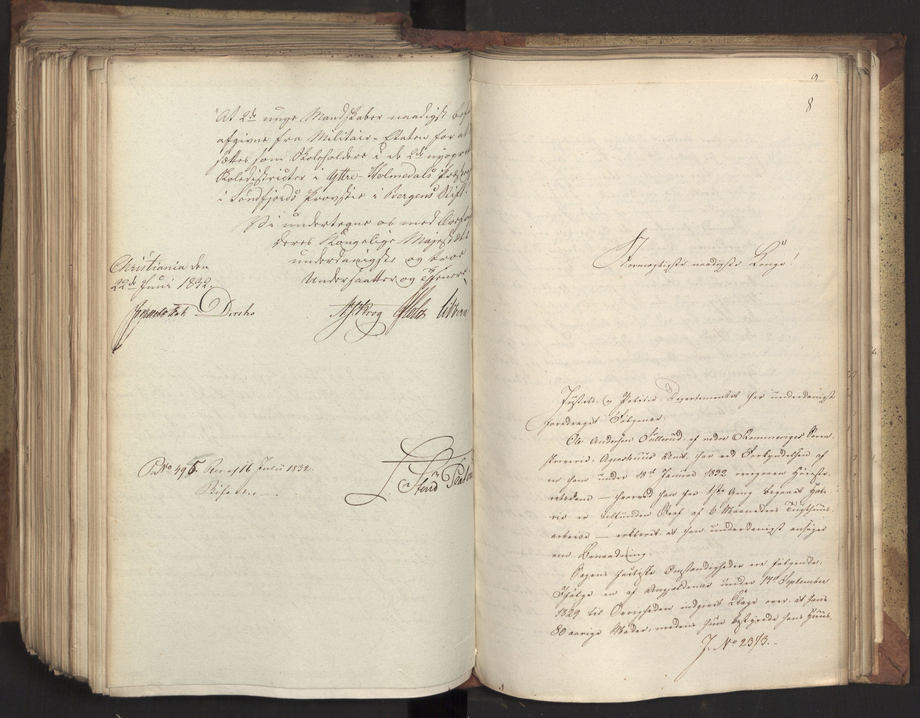 Statsrådsavdelingen i Stockholm, AV/RA-S-1003/D/Da/L0078: Regjeringsinnstillinger nr. 2260-2399, 1832, p. 425