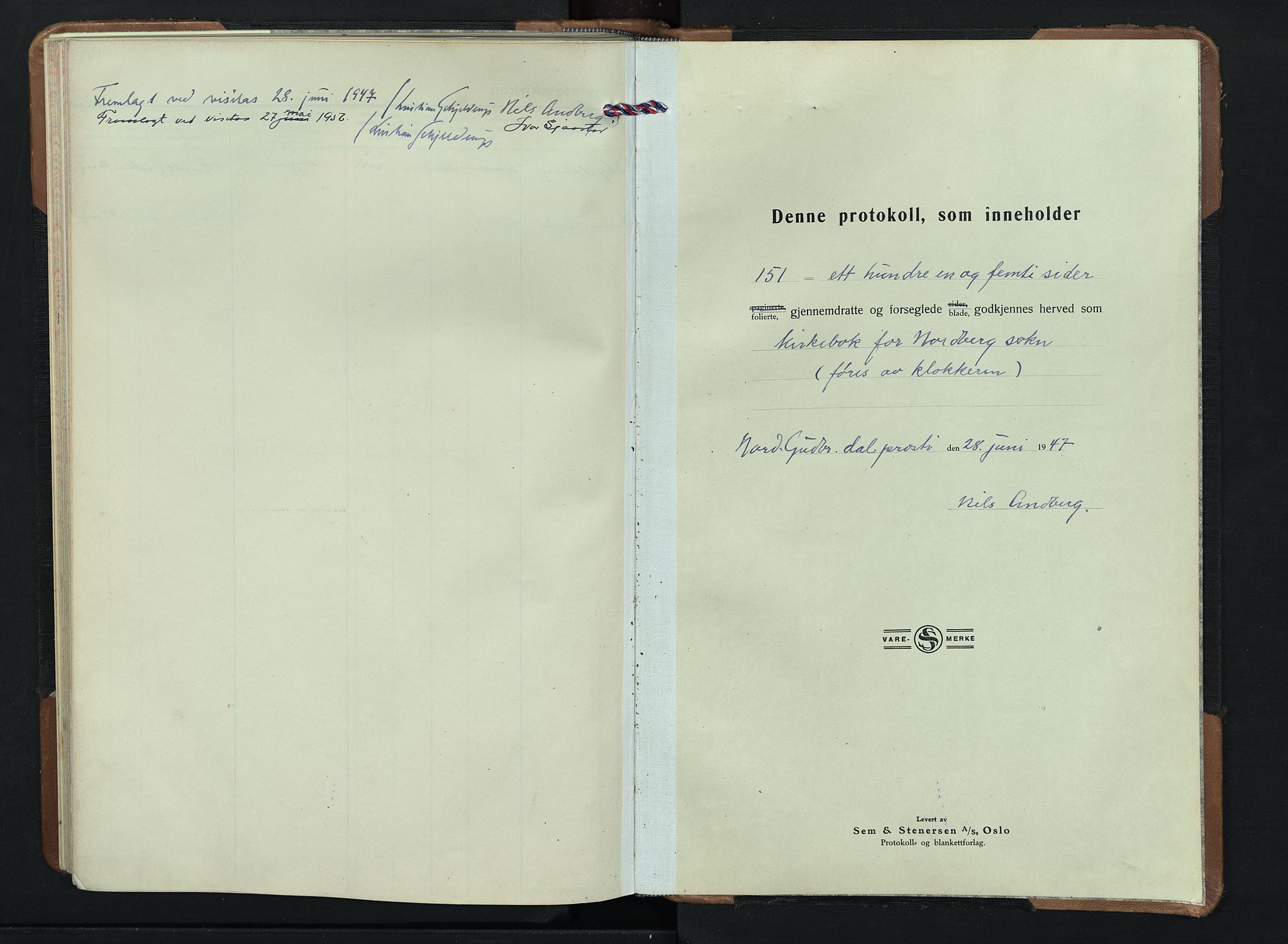 Skjåk prestekontor, SAH/PREST-072/H/Ha/Hab/L0007: Parish register (copy) no. 7, 1936-1958