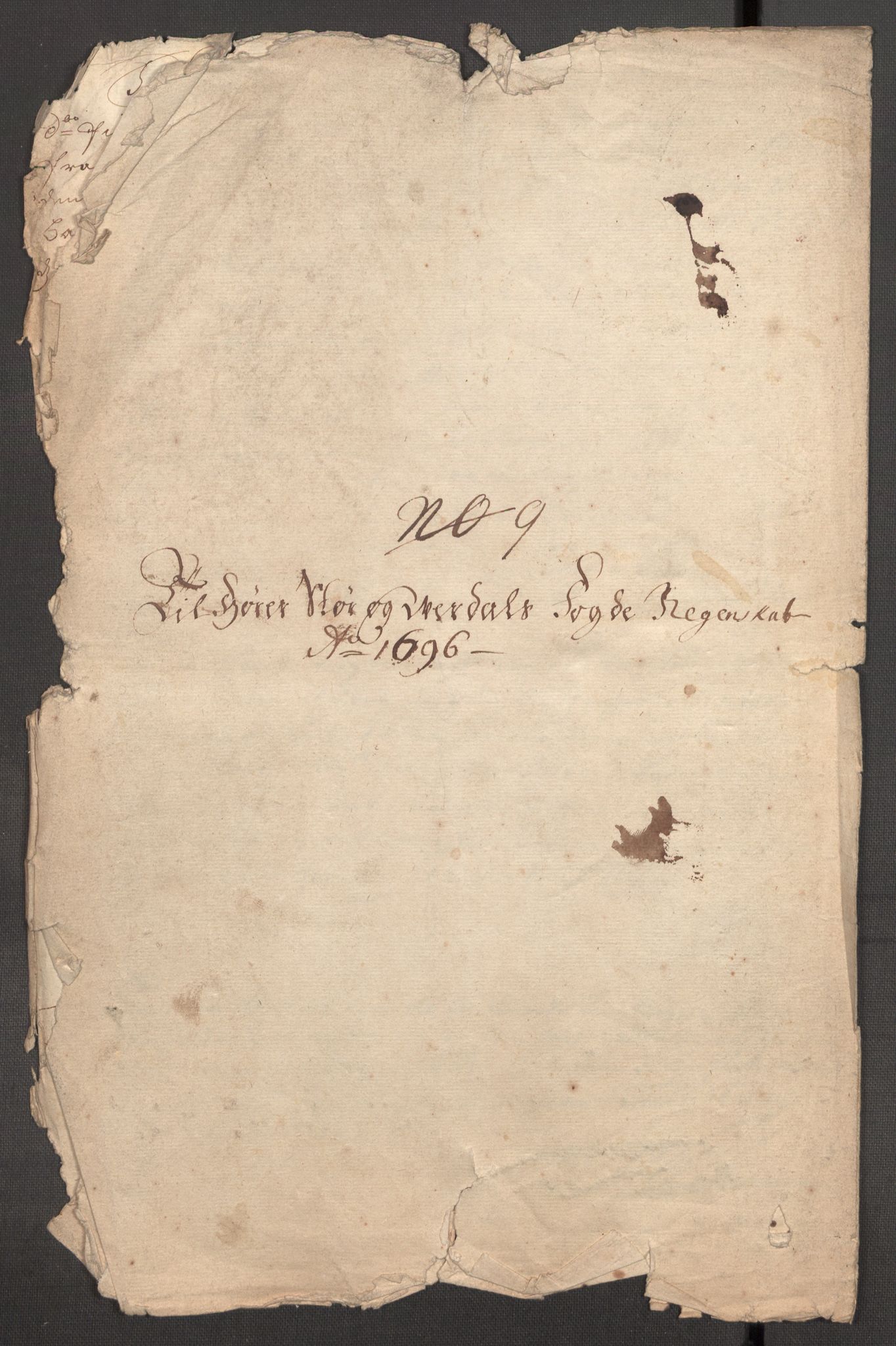 Rentekammeret inntil 1814, Reviderte regnskaper, Fogderegnskap, RA/EA-4092/R62/L4188: Fogderegnskap Stjørdal og Verdal, 1696, p. 227