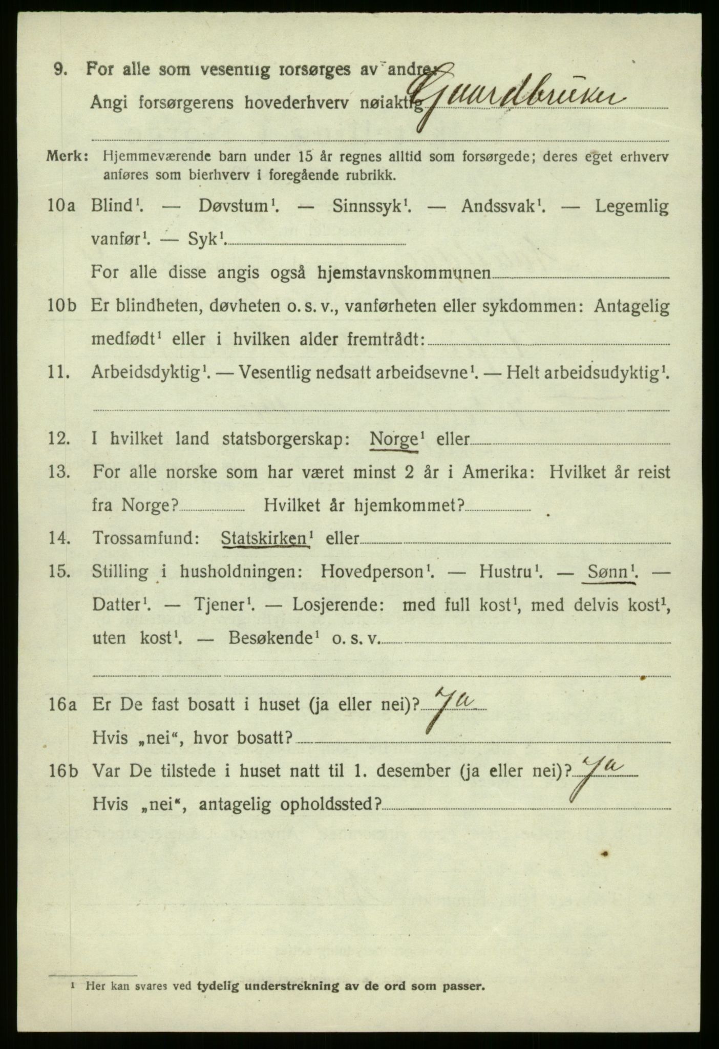 SAB, 1920 census for Naustdal, 1920, p. 2366