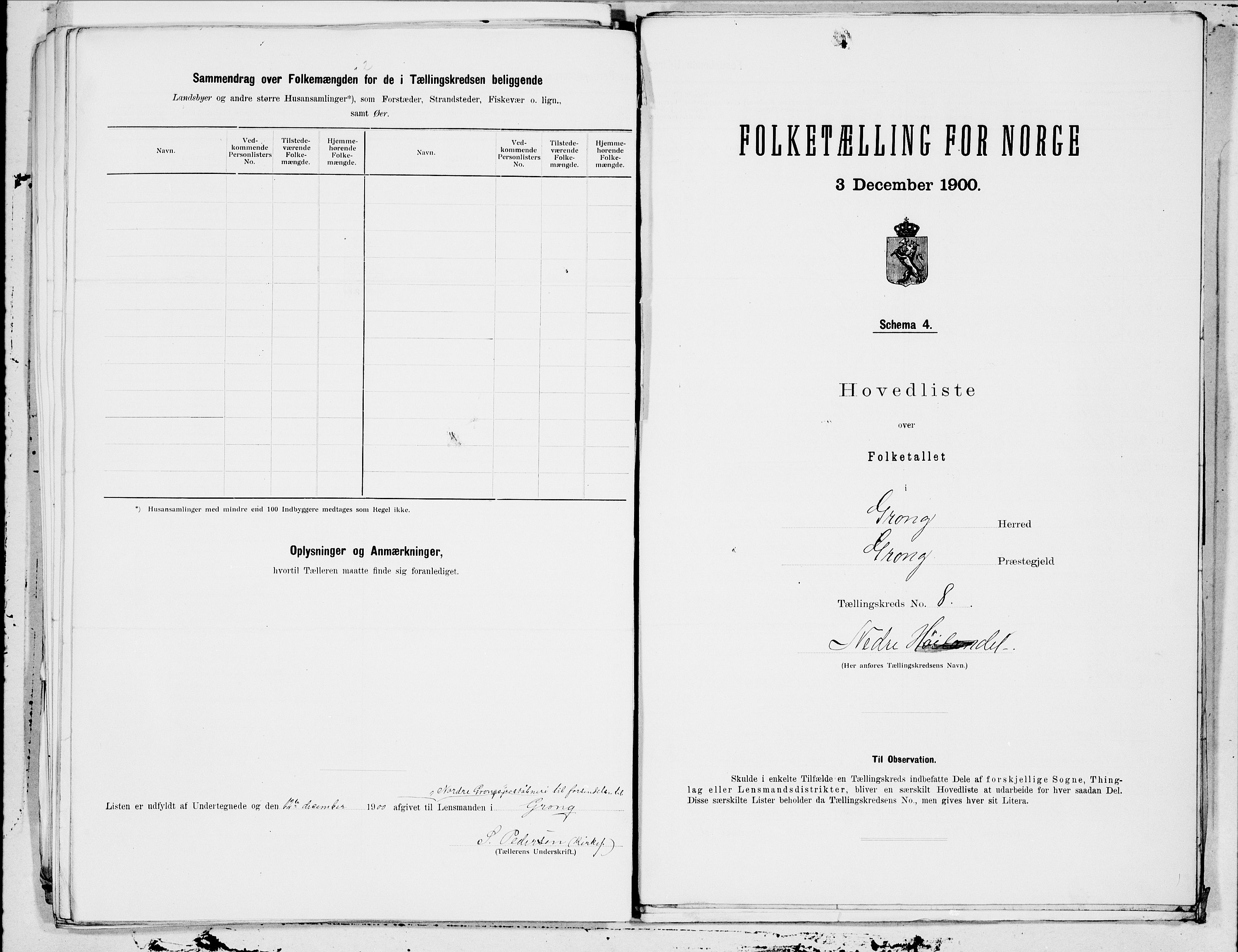 SAT, 1900 census for Grong, 1900, p. 19