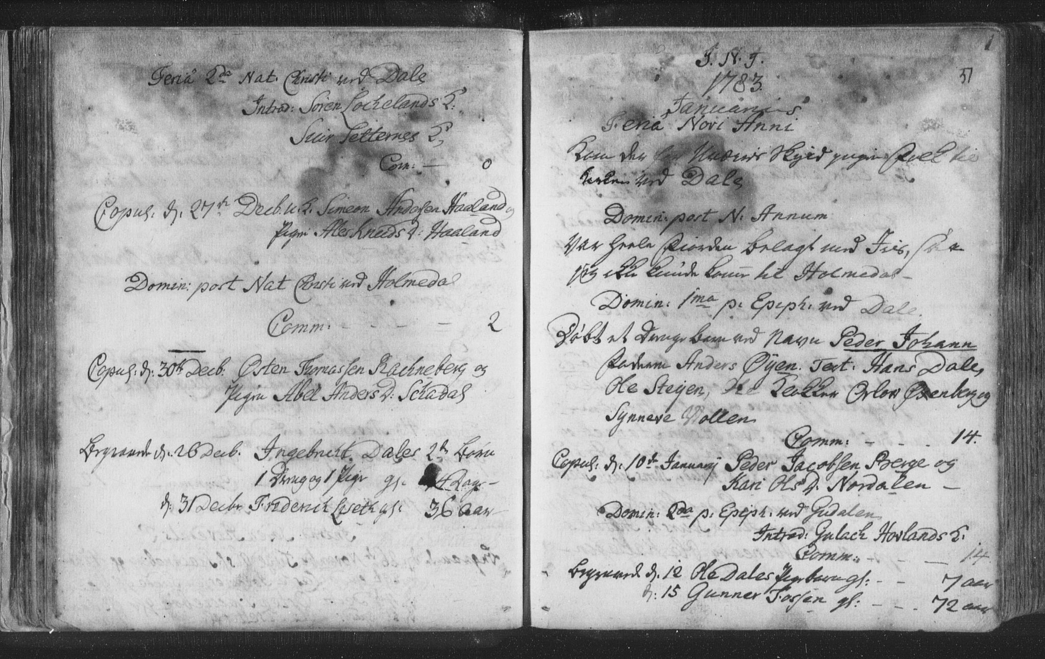 Fjaler sokneprestembete, SAB/A-79801/H/Haa/Haaa/L0002: Parish register (official) no. A 2, 1779-1798, p. 51