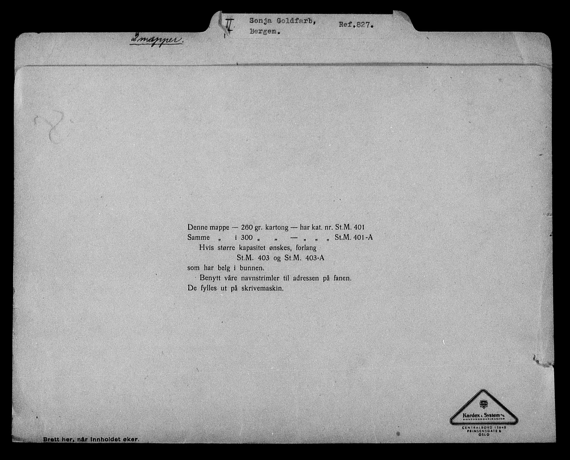 Justisdepartementet, Tilbakeføringskontoret for inndratte formuer, RA/S-1564/H/Hc/Hcd/L0996: --, 1945-1947, p. 405