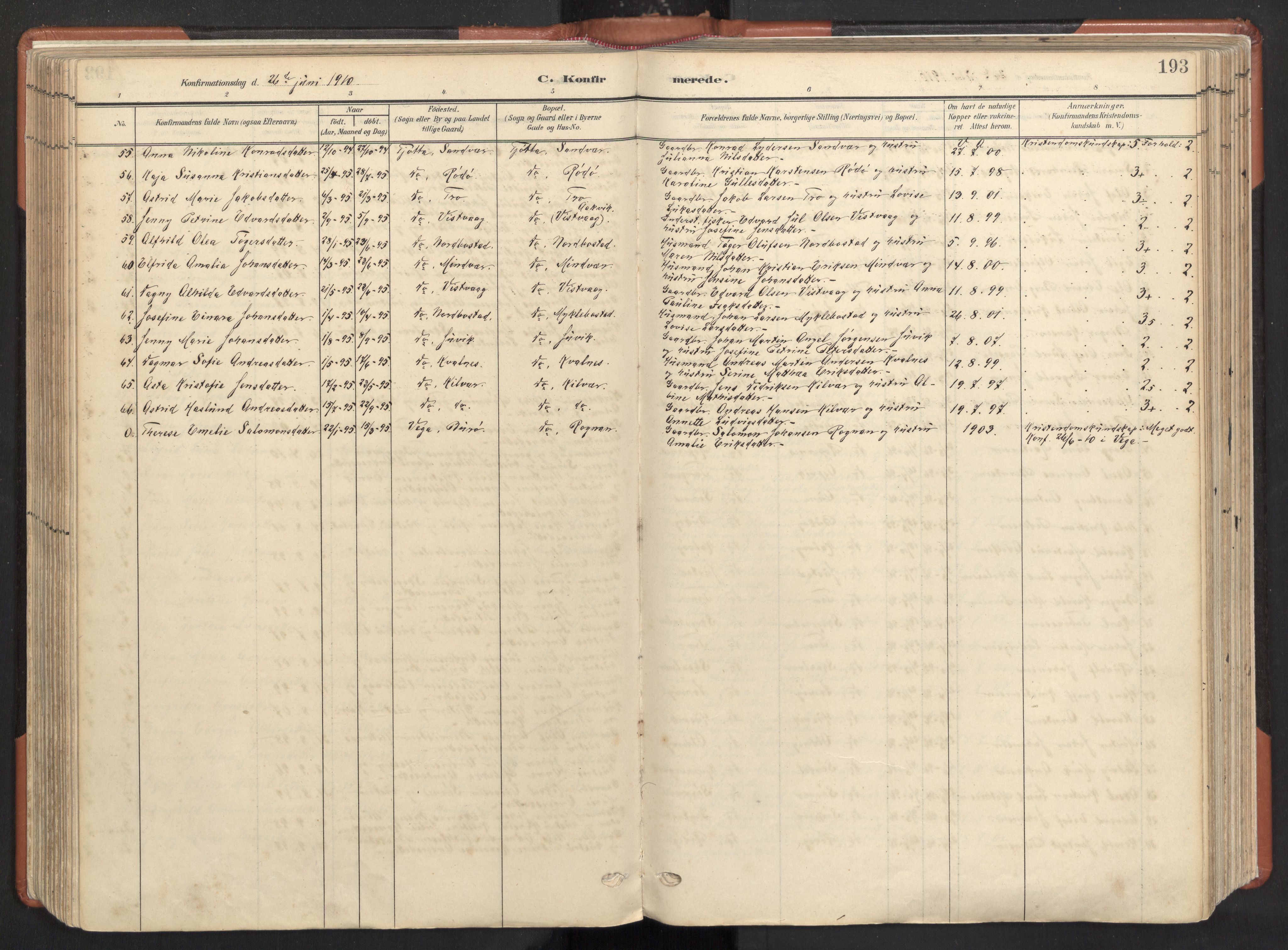 Ministerialprotokoller, klokkerbøker og fødselsregistre - Nordland, SAT/A-1459/817/L0265: Parish register (official) no. 817A05, 1908-1944, p. 193