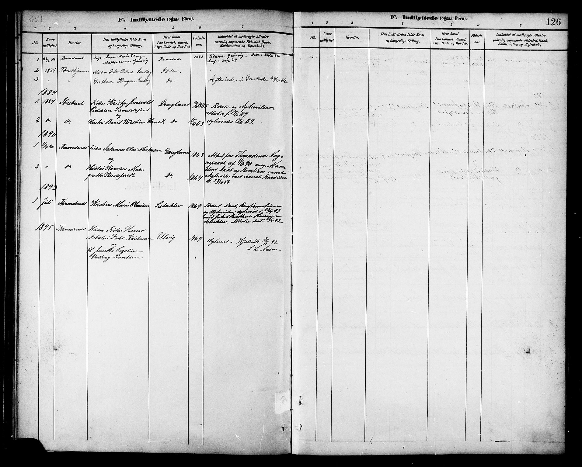 Ministerialprotokoller, klokkerbøker og fødselsregistre - Nordland, AV/SAT-A-1459/865/L0924: Parish register (official) no. 865A02, 1885-1896, p. 126