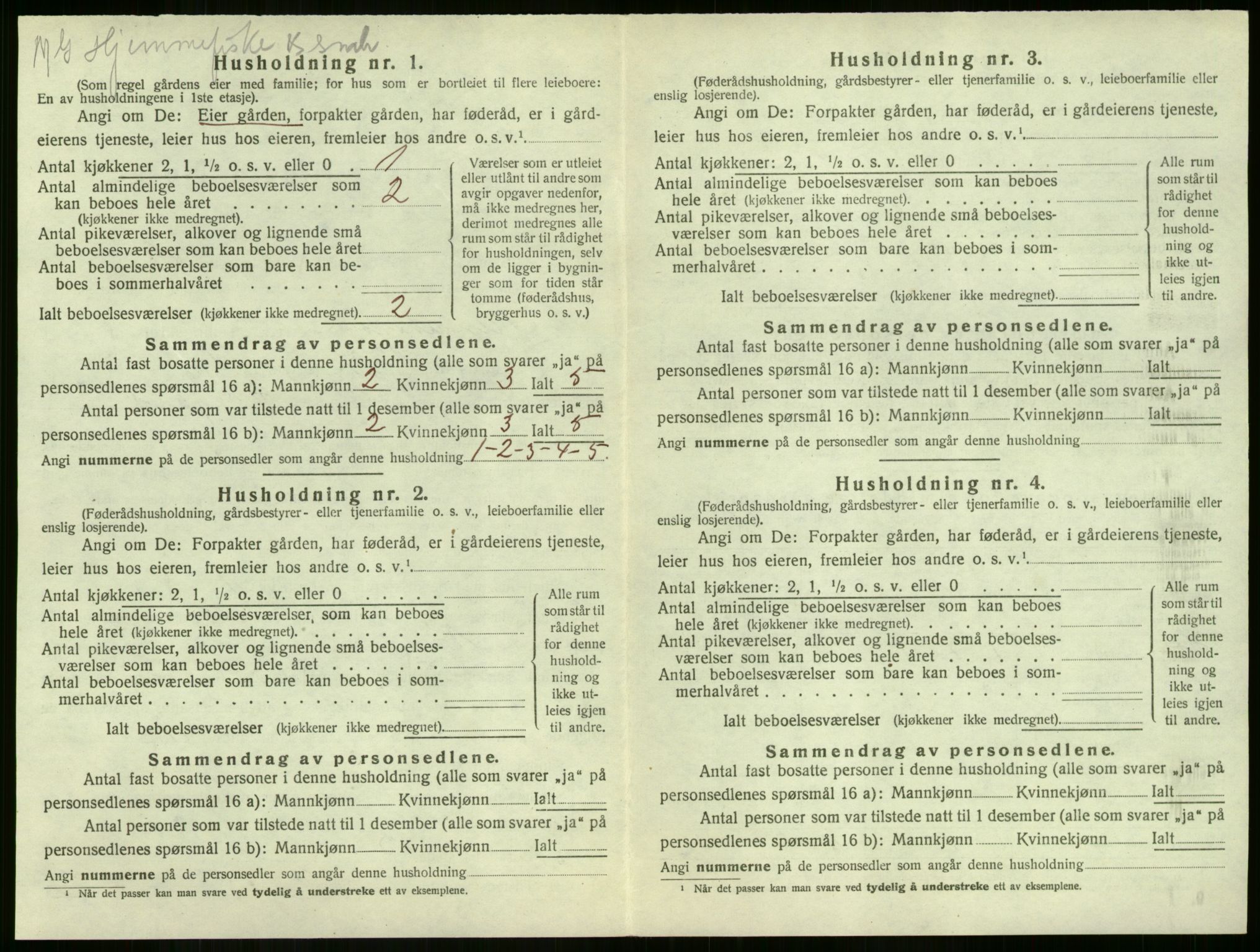 SAKO, 1920 census for Sandeherred, 1920, p. 3572