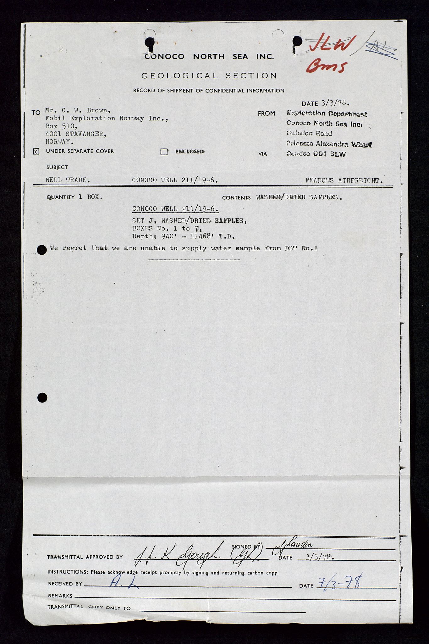 Pa 1578 - Mobil Exploration Norway Incorporated, AV/SAST-A-102024/4/D/Da/L0115: S.E. Smith - Sak og korrespondanse, 1974-1981, p. 450