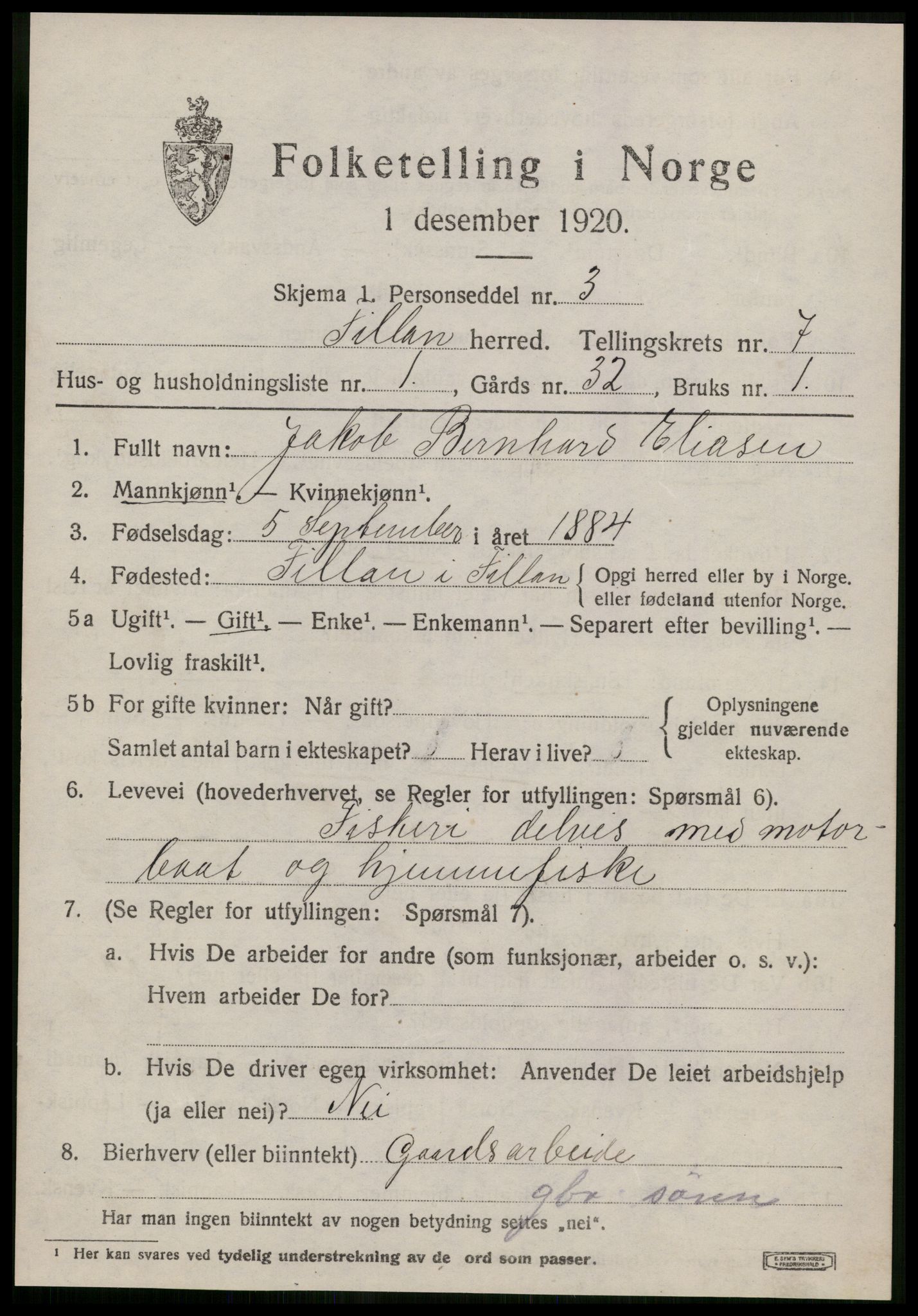 SAT, 1920 census for Fillan, 1920, p. 3050