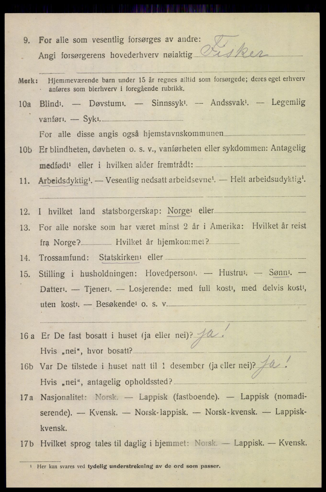 SAT, 1920 census for Bodin, 1920, p. 8147