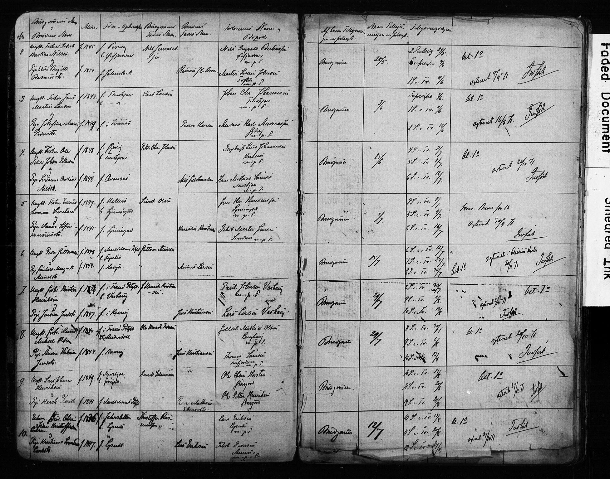 Lenvik sokneprestembete, AV/SATØ-S-1310/I/Ie/L0095: Banns register no. 95, 1868-1890