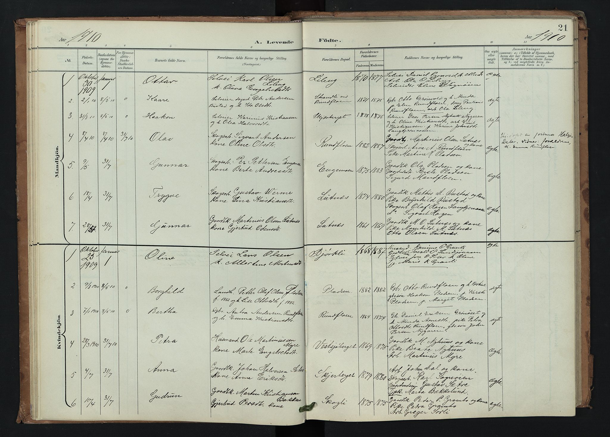 Trysil prestekontor, AV/SAH-PREST-046/H/Ha/Hab/L0008: Parish register (copy) no. 8, 1900-1950, p. 21