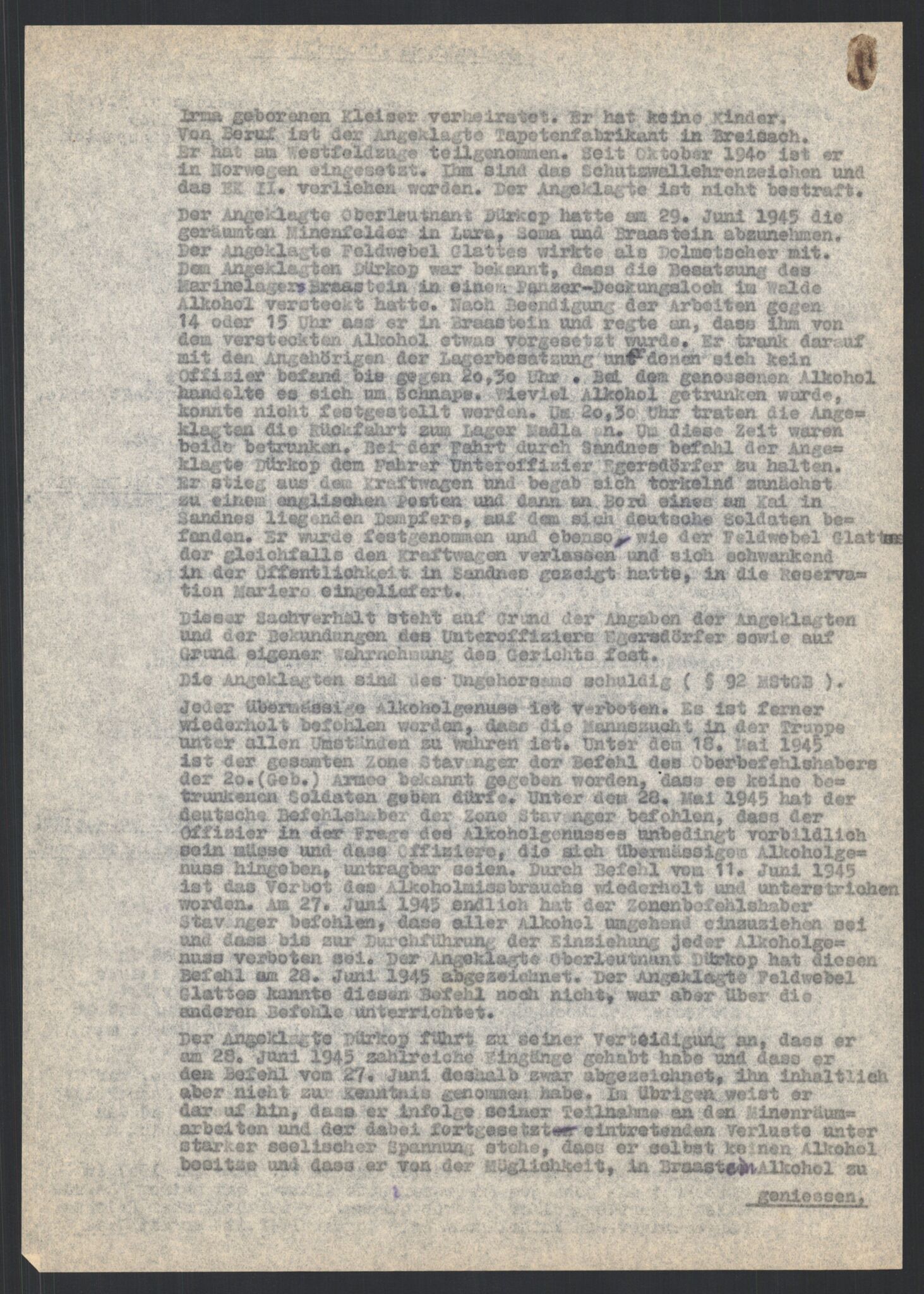 Forsvarets Overkommando. 2 kontor. Arkiv 11.4. Spredte tyske arkivsaker, AV/RA-RAFA-7031/D/Dar/Darc/L0019: FO.II, 1945, p. 1201