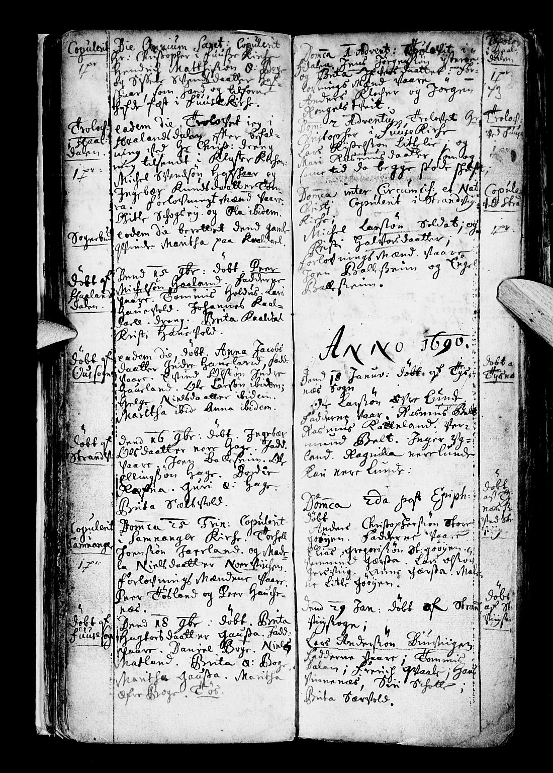 Os sokneprestembete, SAB/A-99929: Parish register (official) no. A 6, 1669-1719, p. 43