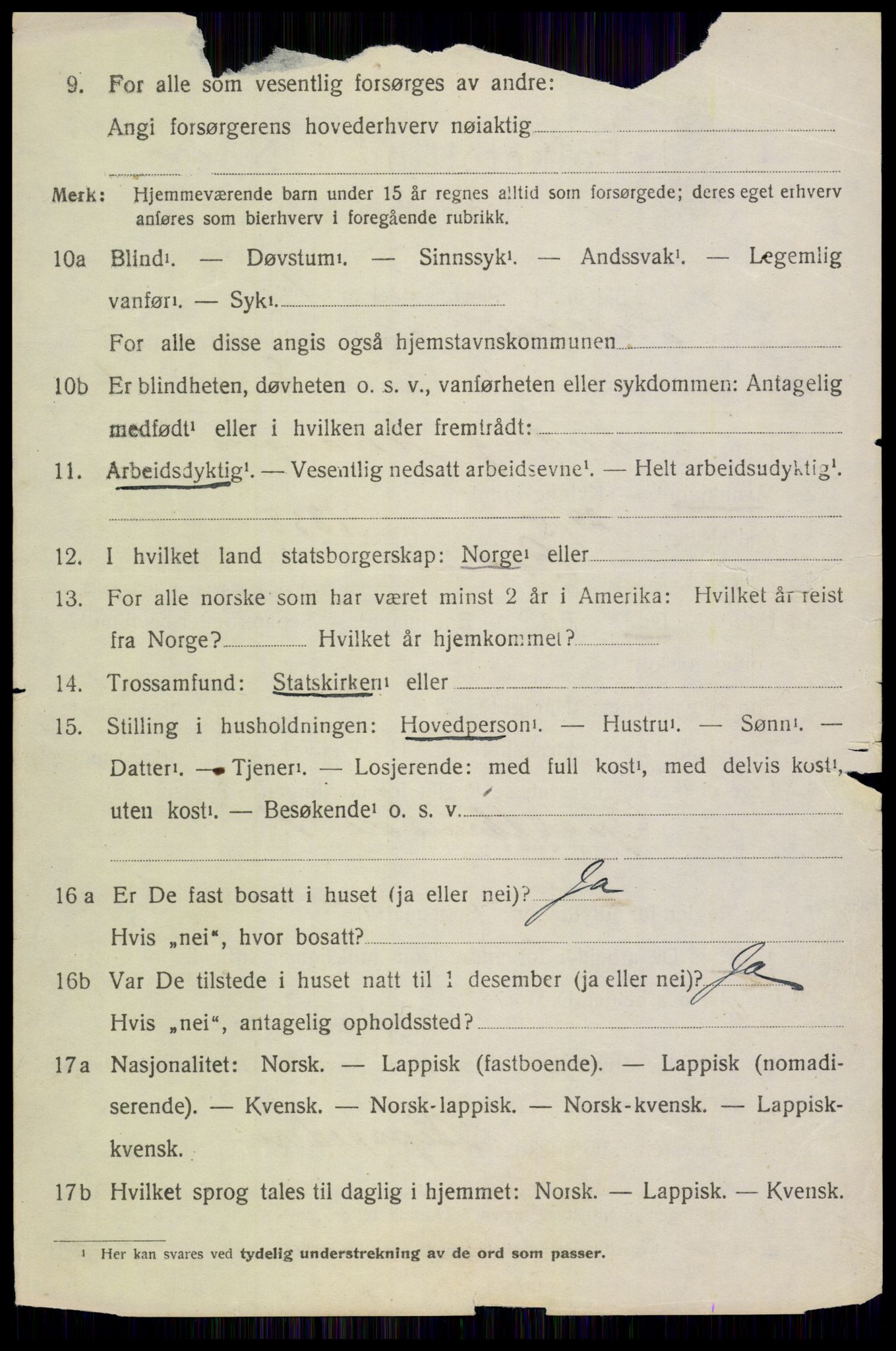 SAT, 1920 census for Saltdal, 1920, p. 2842