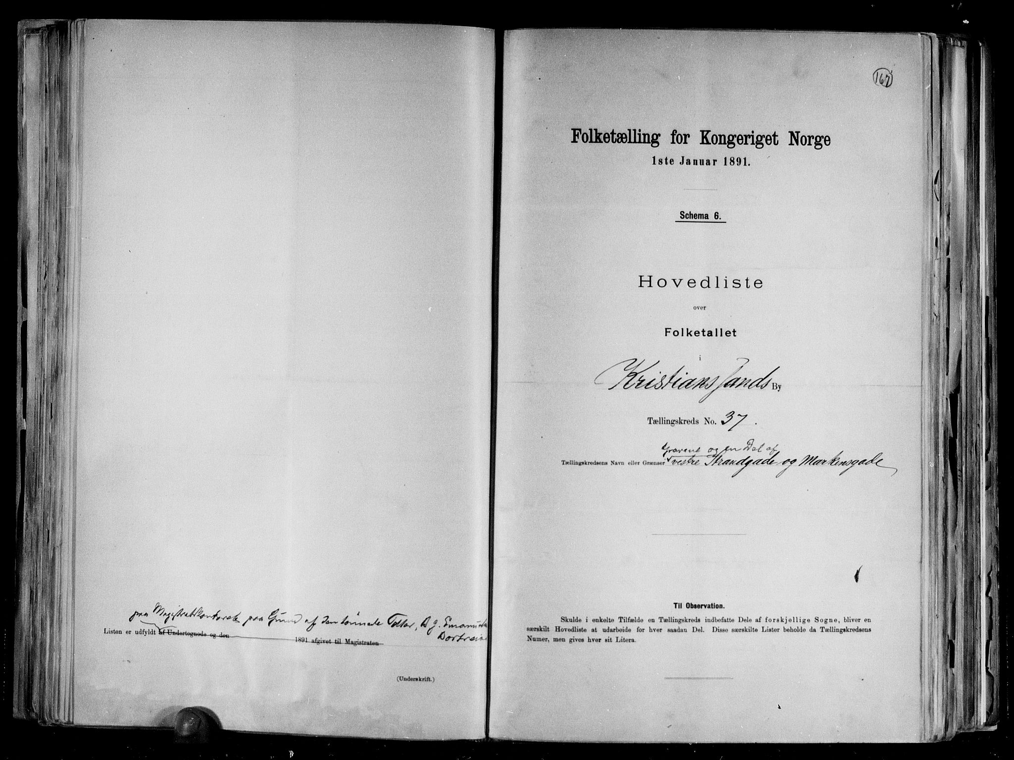 RA, 1891 census for 1001 Kristiansand, 1891, p. 77