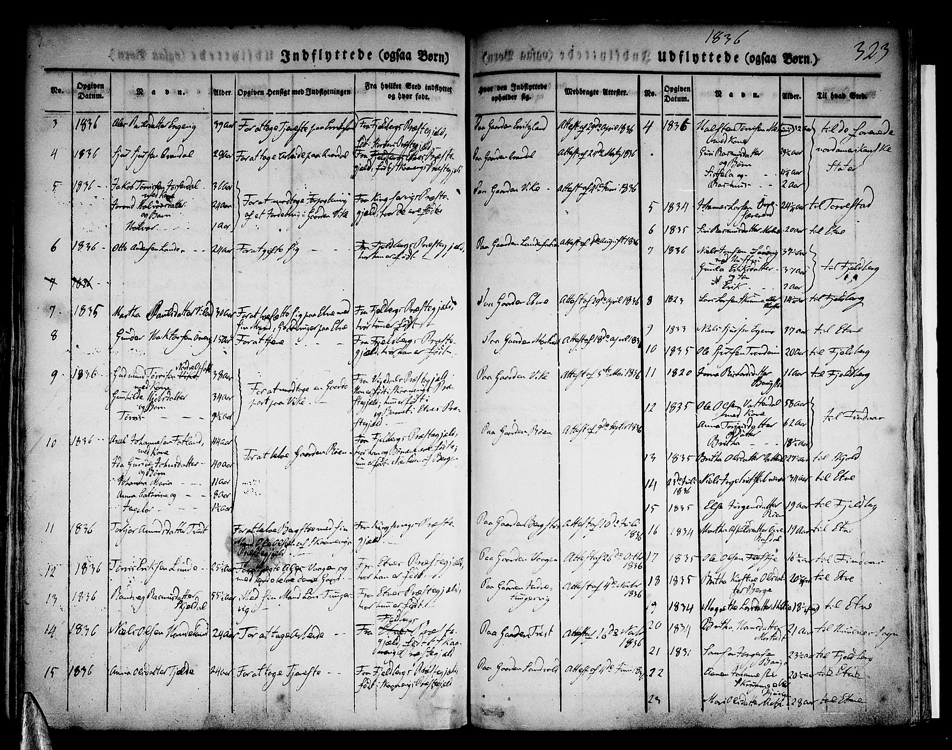 Skånevik sokneprestembete, AV/SAB-A-77801/H/Haa: Parish register (official) no. A 4, 1828-1848, p. 323