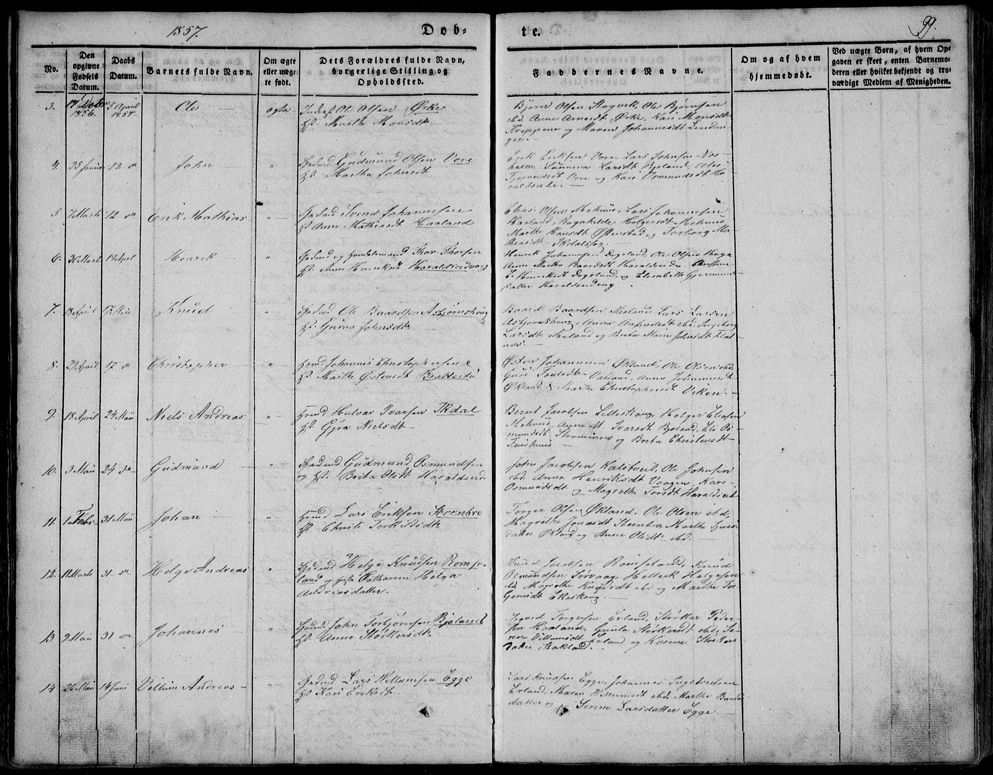 Skjold sokneprestkontor, AV/SAST-A-101847/H/Ha/Haa/L0006: Parish register (official) no. A 6.1, 1835-1858, p. 99