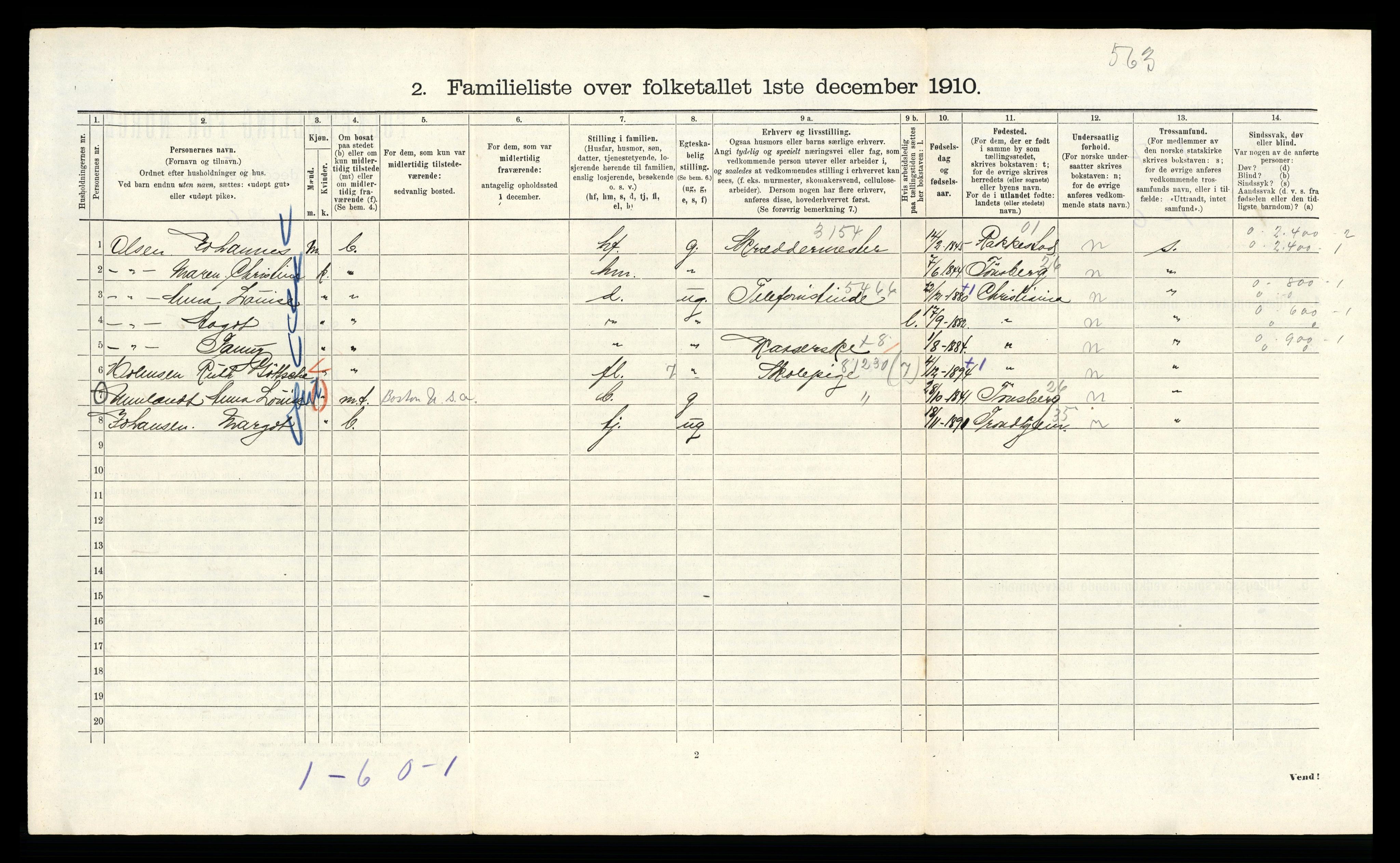 RA, 1910 census for Kristiania, 1910, p. 94824