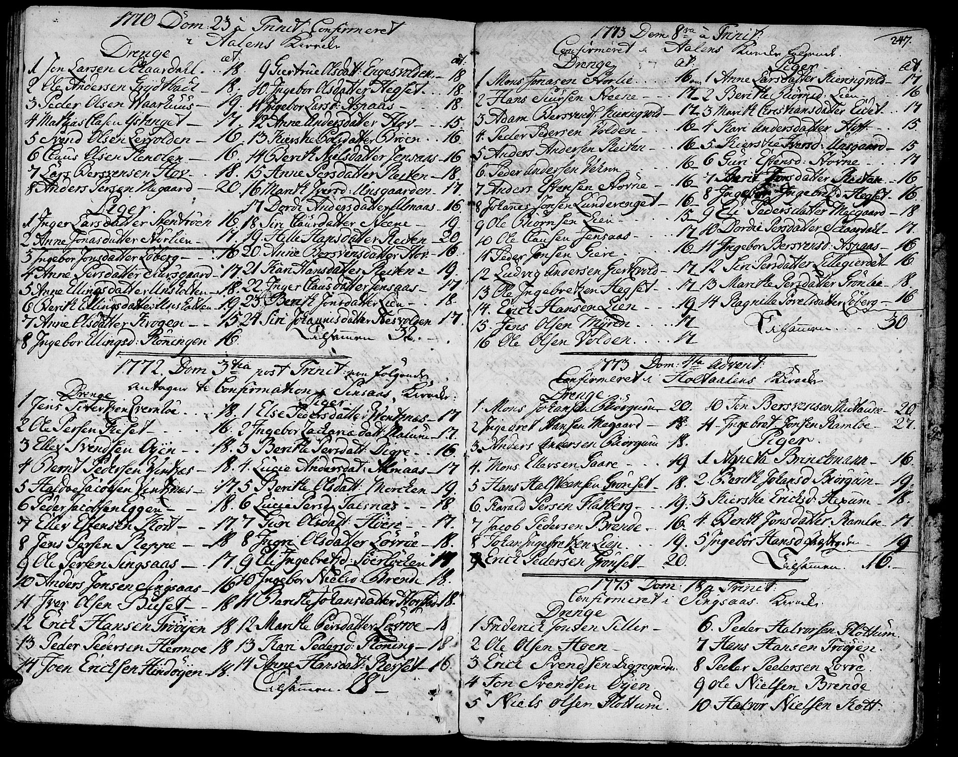 Ministerialprotokoller, klokkerbøker og fødselsregistre - Sør-Trøndelag, AV/SAT-A-1456/685/L0952: Parish register (official) no. 685A01, 1745-1804, p. 247