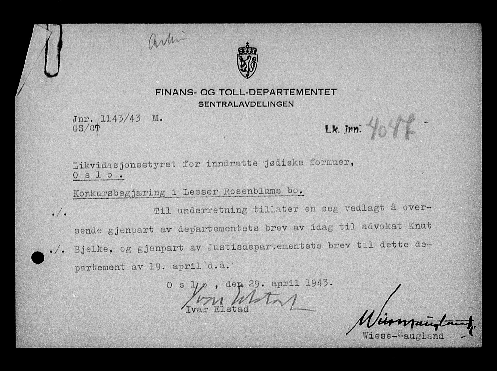 Justisdepartementet, Tilbakeføringskontoret for inndratte formuer, AV/RA-S-1564/H/Hc/Hcc/L0974: --, 1945-1947, p. 46