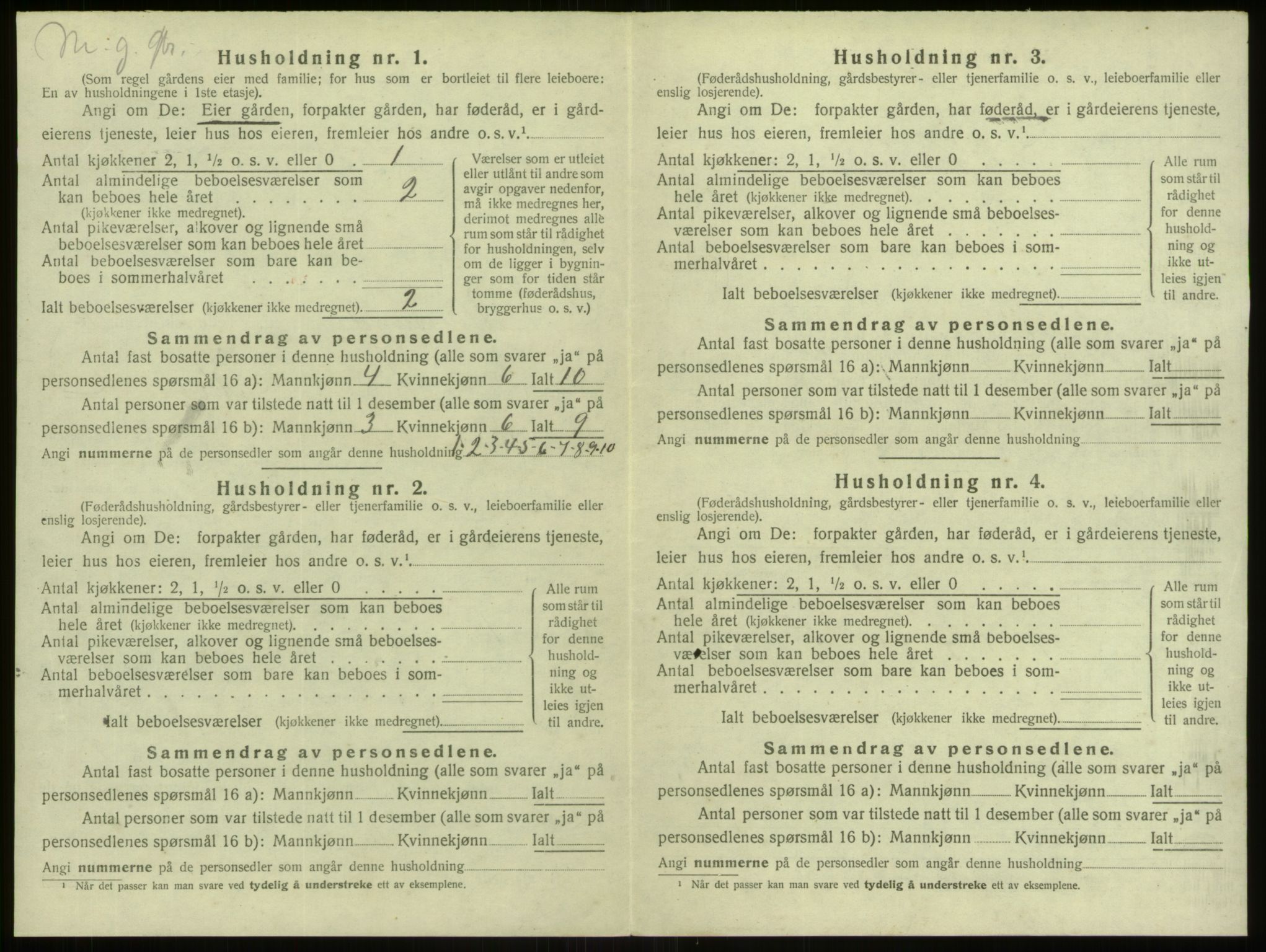 SAB, 1920 census for Alversund, 1920, p. 919