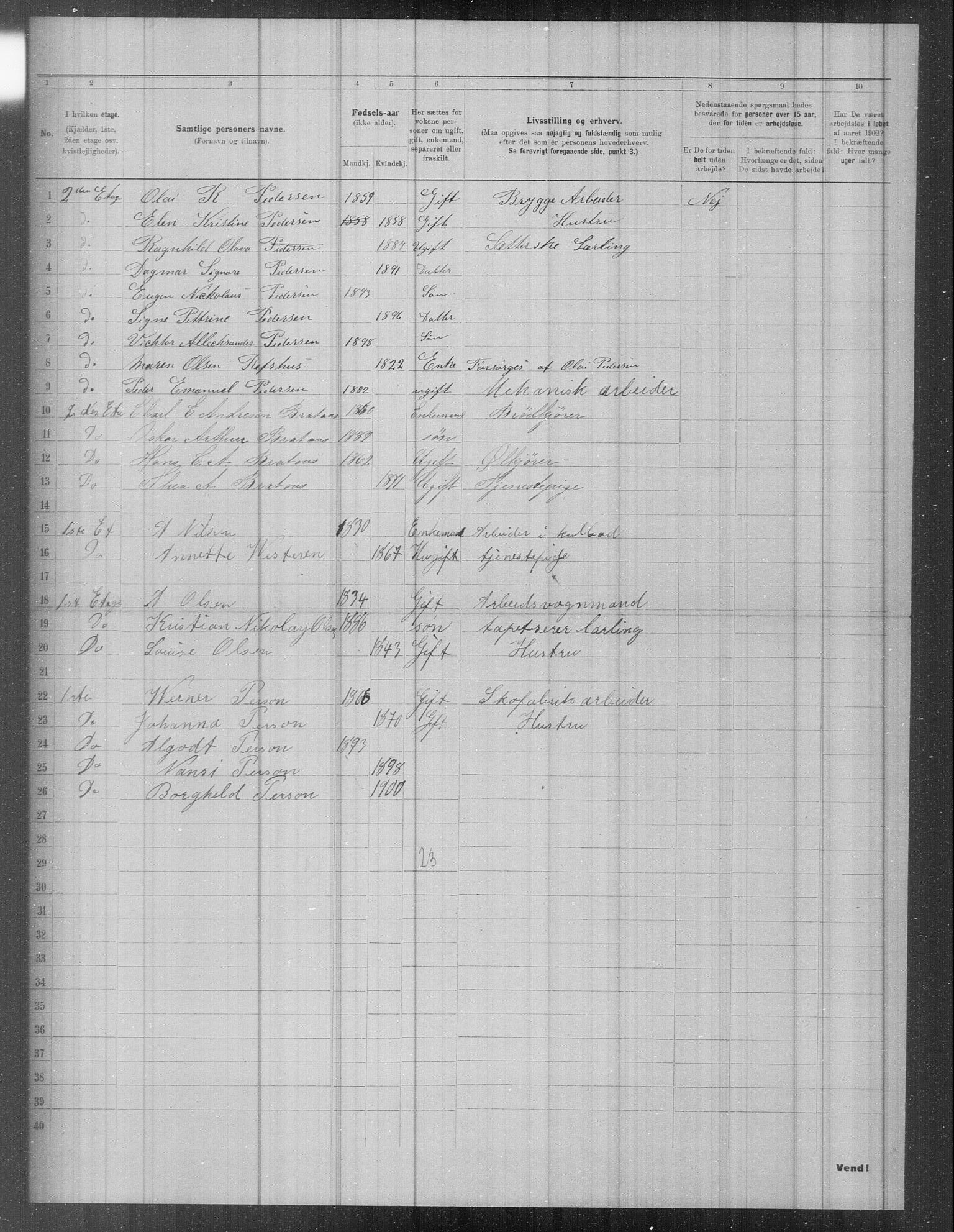 OBA, Municipal Census 1902 for Kristiania, 1902, p. 1002