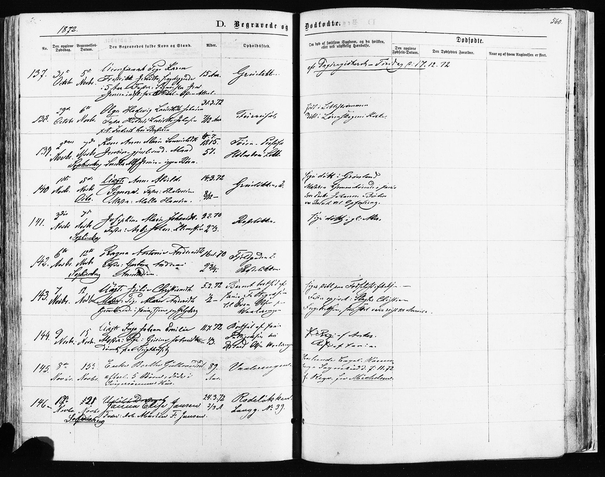 Østre Aker prestekontor Kirkebøker, AV/SAO-A-10840/F/Fa/L0003: Parish register (official) no. I 3, 1869-1875, p. 560