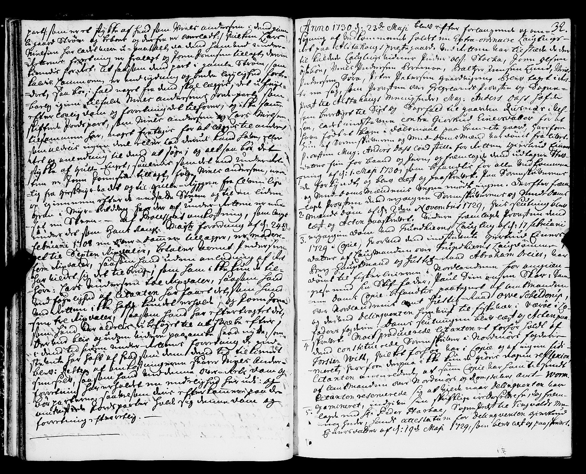 Nordland og Finnmarks lagstol, AV/SAT-A-5608/X/L0006: Justisprotokoll, 1730-1740, p. 31b-32a