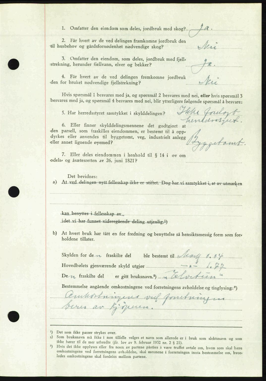 Romsdal sorenskriveri, AV/SAT-A-4149/1/2/2C: Mortgage book no. A23, 1947-1947, Diary no: : 1377/1947