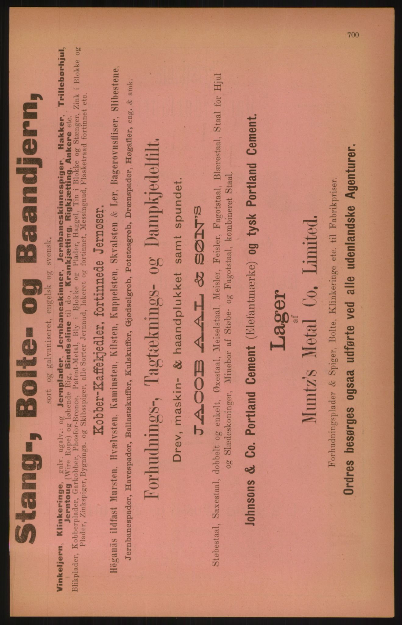 Kristiania/Oslo adressebok, PUBL/-, 1891, p. 700