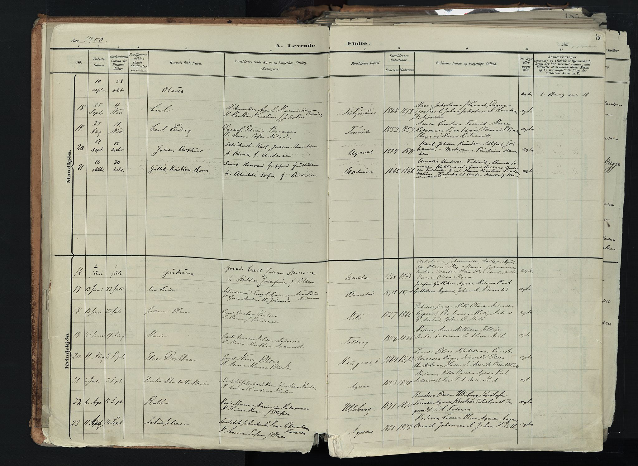 Brunlanes kirkebøker, SAKO/A-342/F/Fc/L0003: Parish register (official) no. III 3, 1900-1922, p. 3