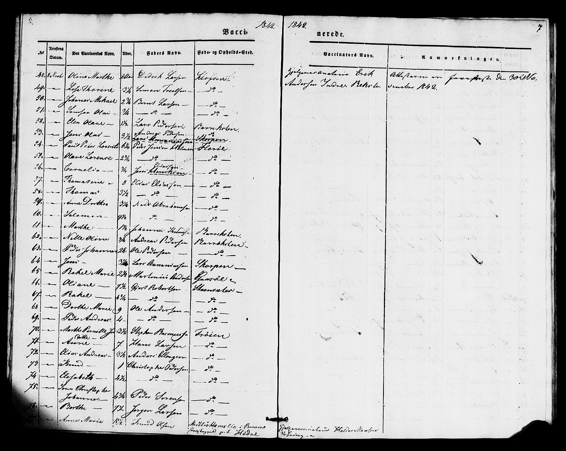 Kinn sokneprestembete, SAB/A-80801/H/Haa/Haaa/L0016: Parish register (official) no. A 16, 1841-1858, p. 7