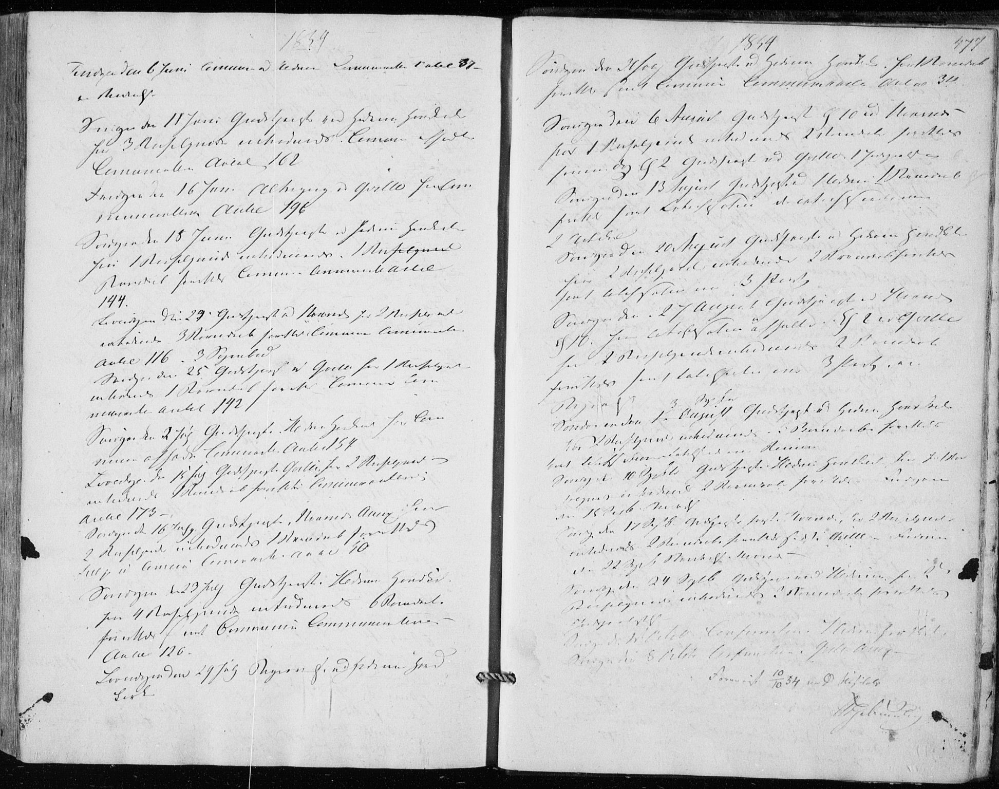 Hedrum kirkebøker, AV/SAKO-A-344/F/Fa/L0006: Parish register (official) no. I 6, 1849-1857, p. 477