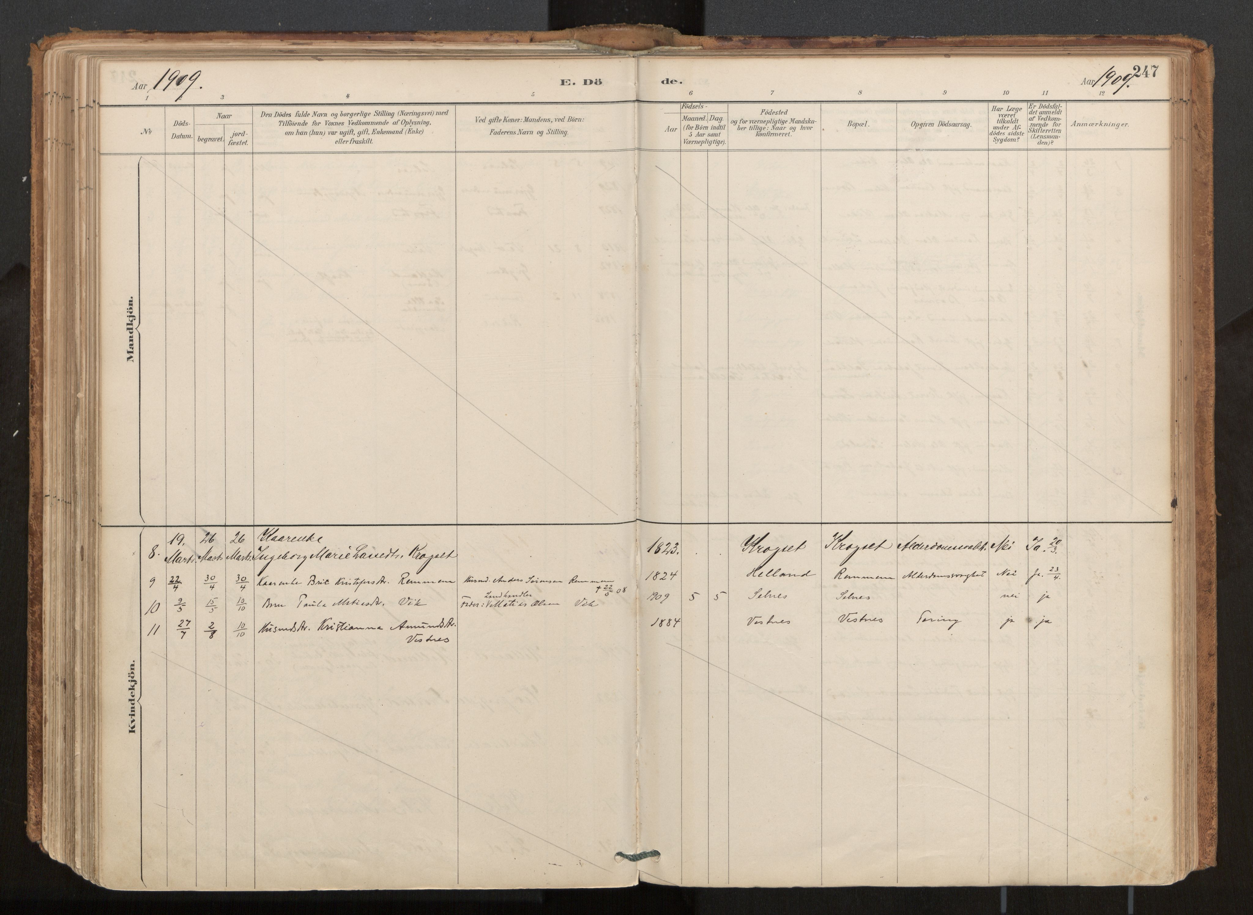 Ministerialprotokoller, klokkerbøker og fødselsregistre - Møre og Romsdal, AV/SAT-A-1454/539/L0531: Parish register (official) no. 539A04, 1887-1913, p. 247