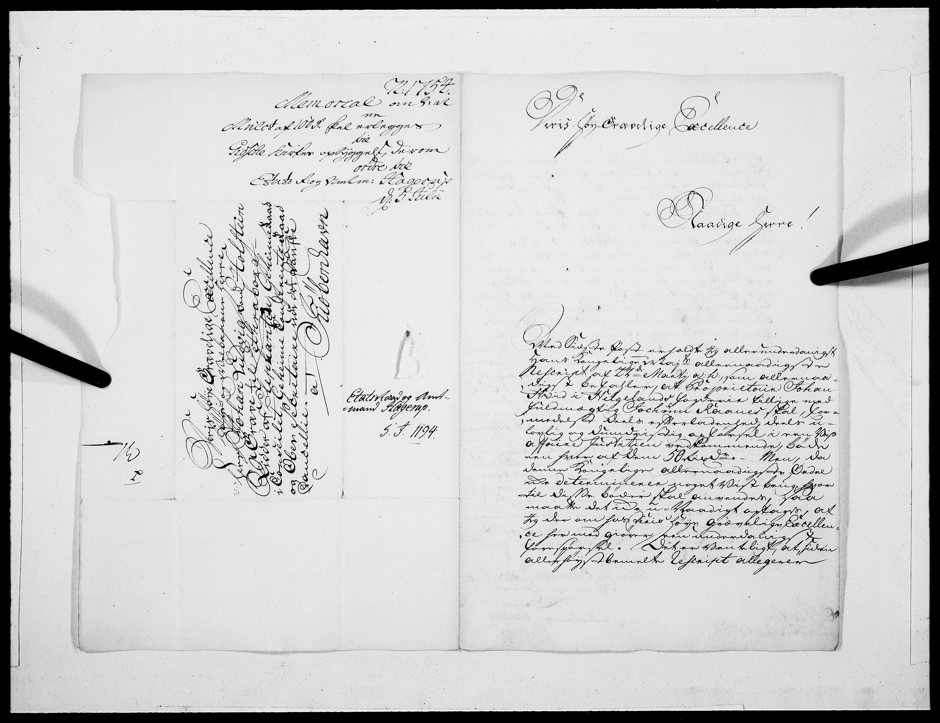 Danske Kanselli 1572-1799, AV/RA-EA-3023/F/Fc/Fcc/Fcca/L0167: Norske innlegg 1572-1799, 1754, p. 5