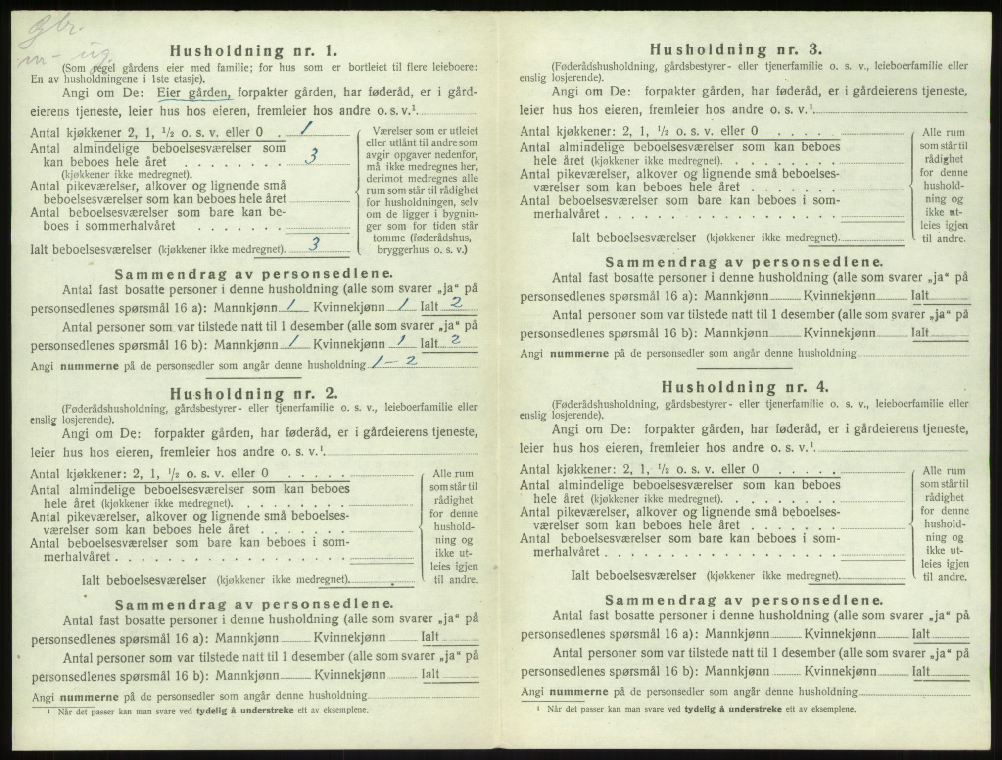 SAB, 1920 census for Sogndal, 1920, p. 1094