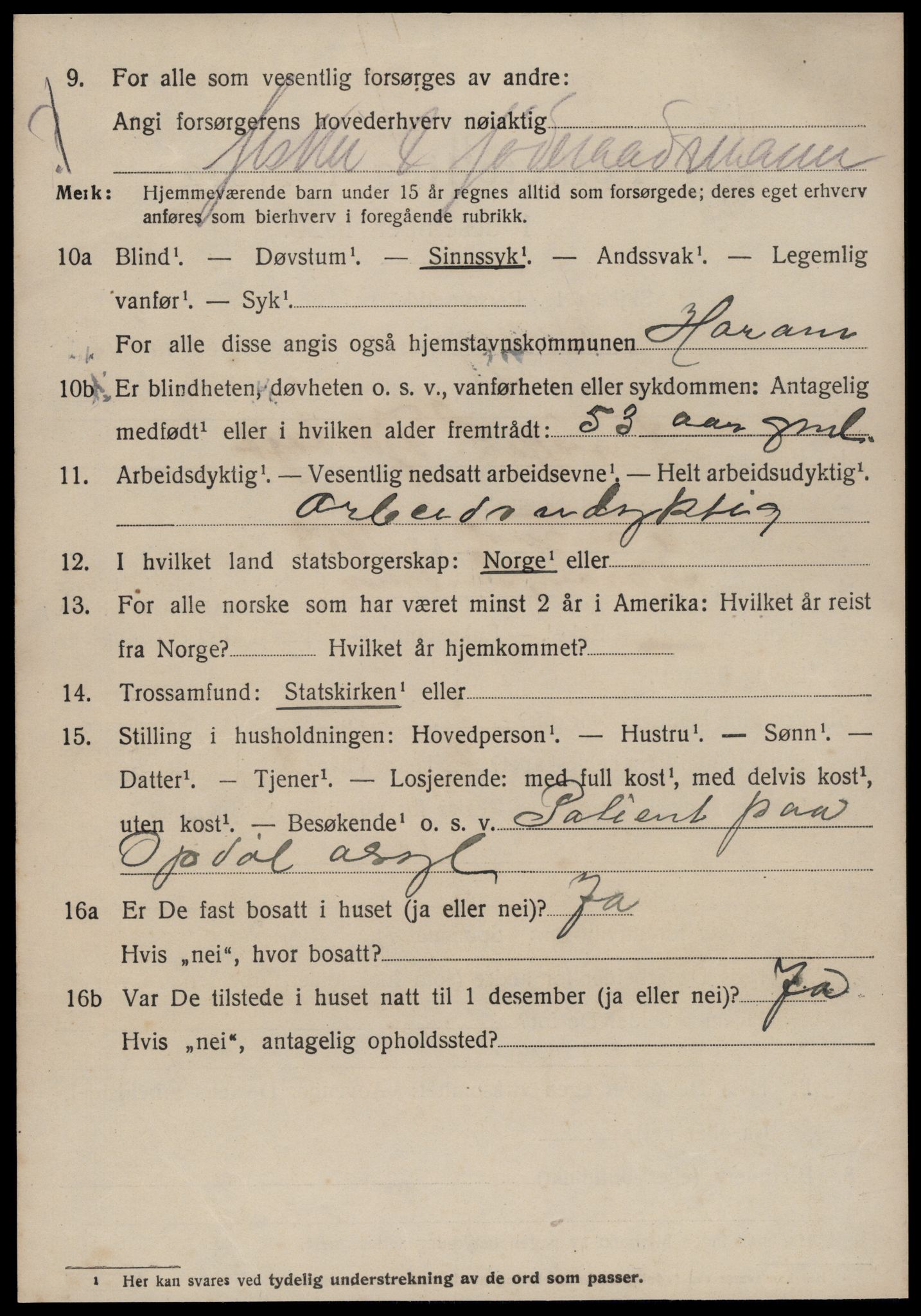 SAT, 1920 census for Bolsøy, 1920, p. 7540