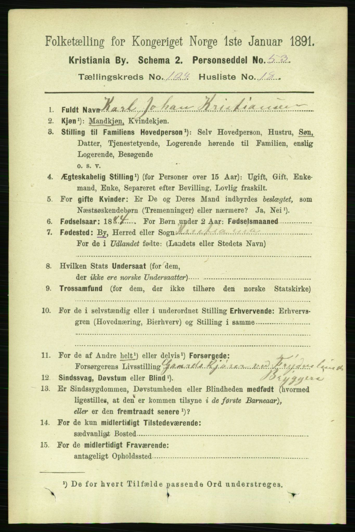 RA, 1891 census for 0301 Kristiania, 1891, p. 65634