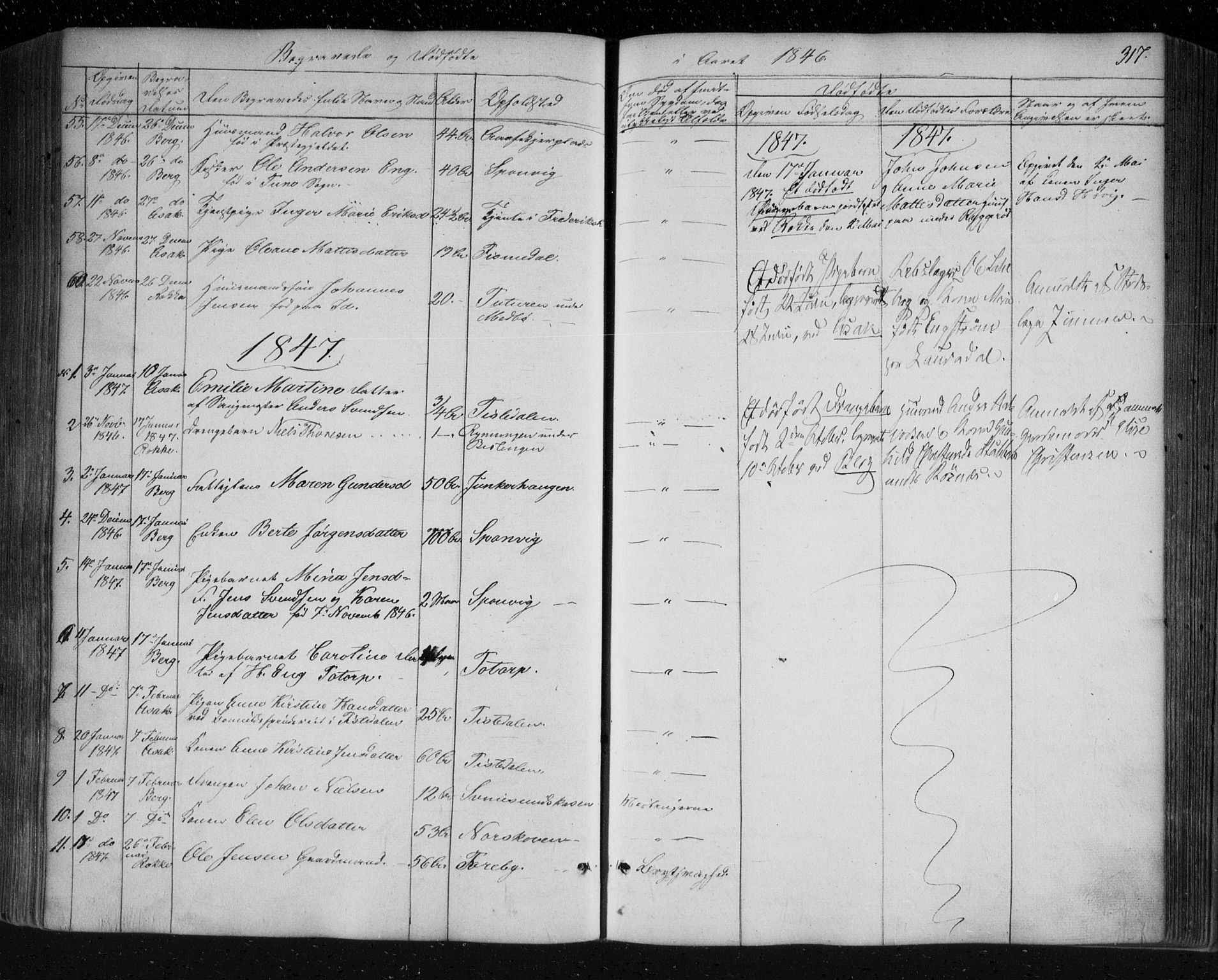 Berg prestekontor Kirkebøker, AV/SAO-A-10902/F/Fa/L0004: Parish register (official) no. I 4, 1843-1860, p. 317